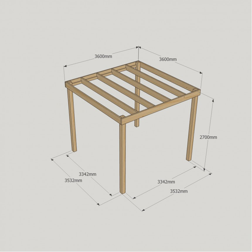 Box Pergola with Four Posts