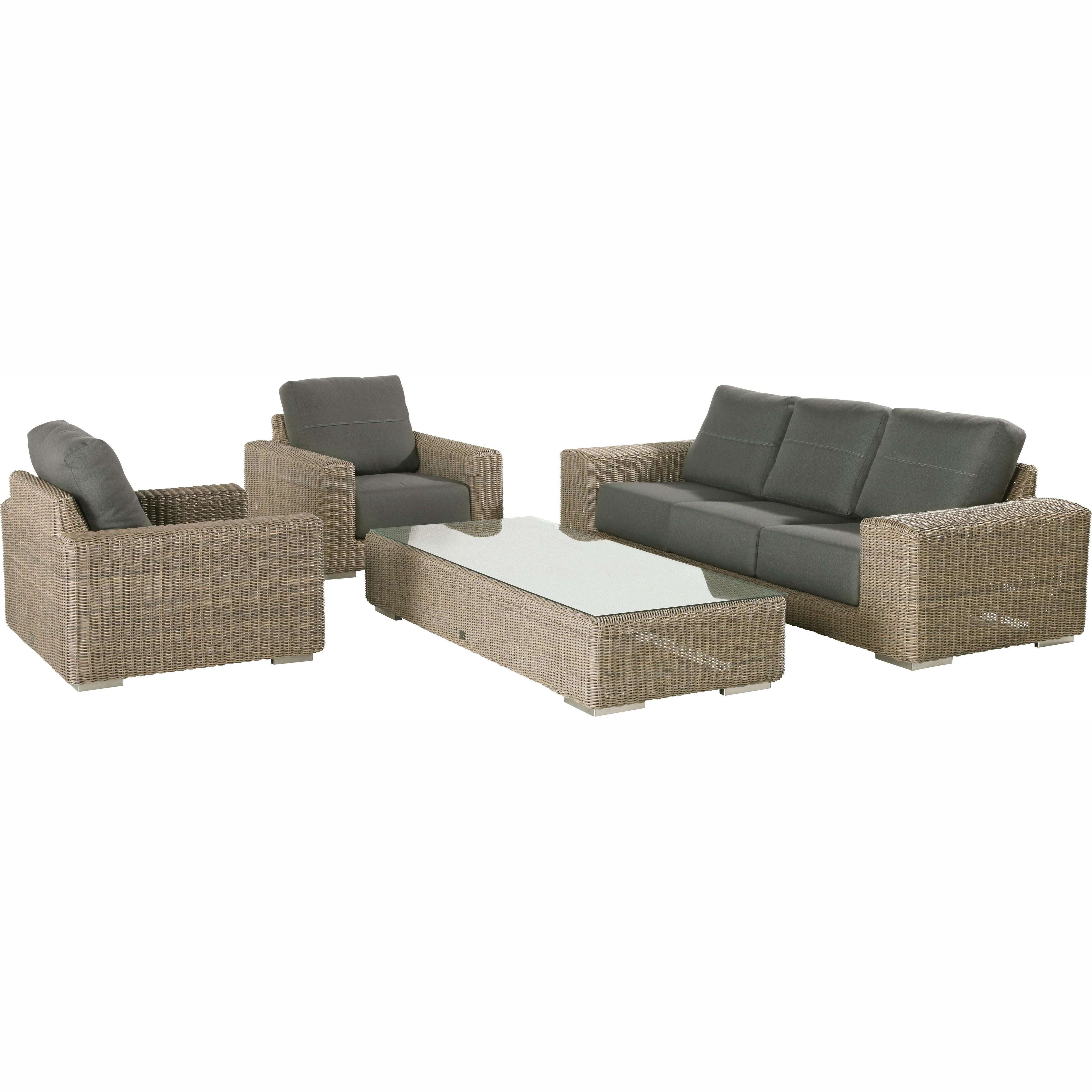 Exceptional Garden:4 Seasons Outdoor Kingston Lounge Set with Footstool and Kingston Coffee Table