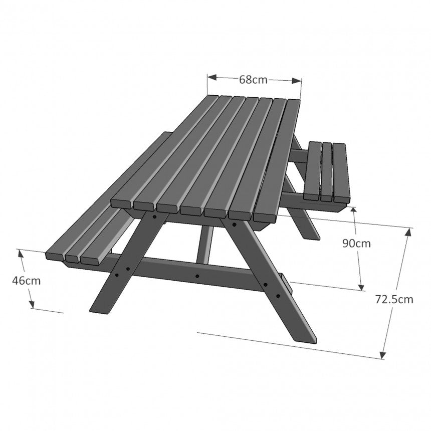 Bisbrooke Disabled Access Picnic Bench - 6ft, by Rutland County