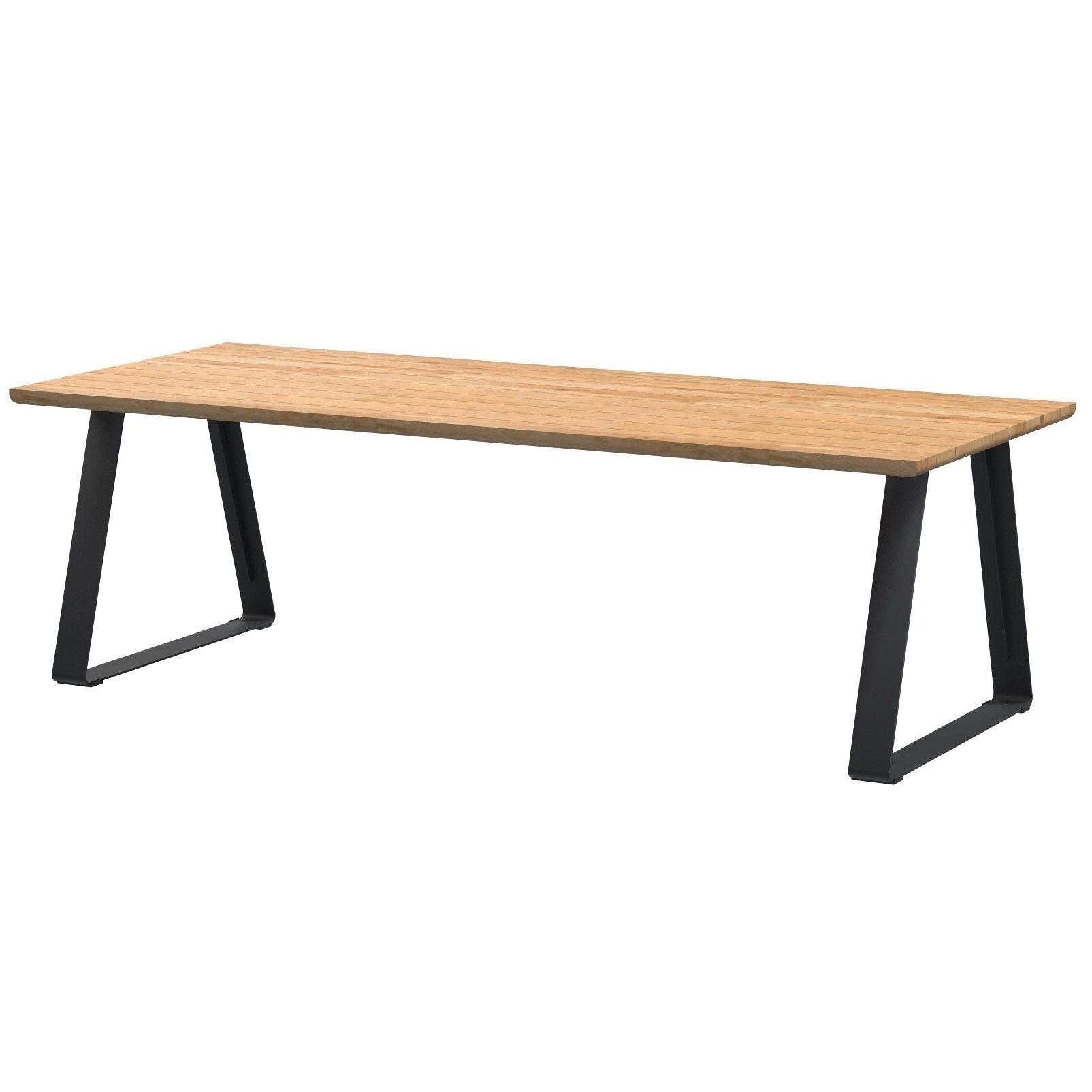 4 Seasons Outdoor Ramblas 6 Seat Dining Set with Basso Dining Table and Teak Top