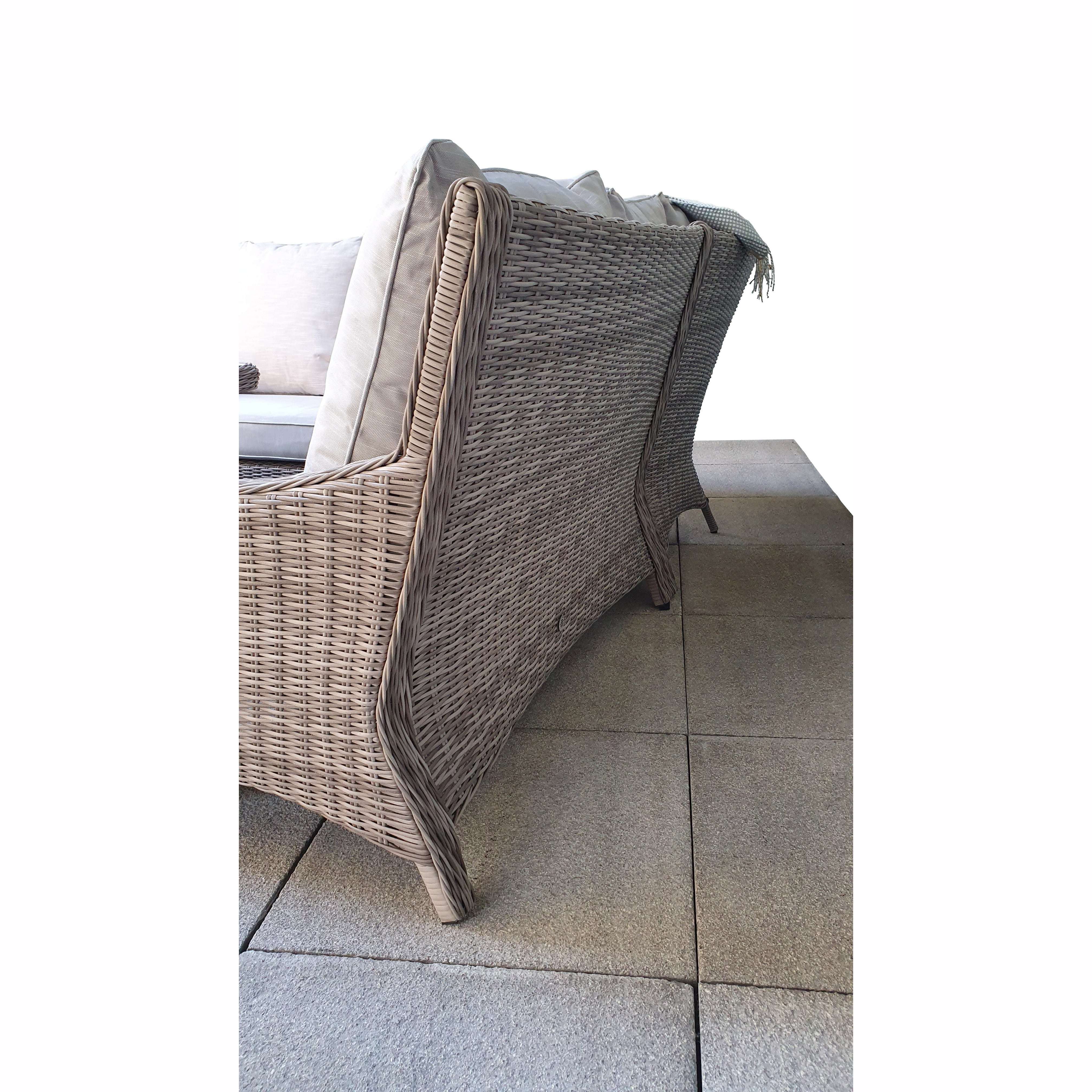 Exceptional Garden:Signature Weave Alexandra Corner Dining Set with Lifting Table