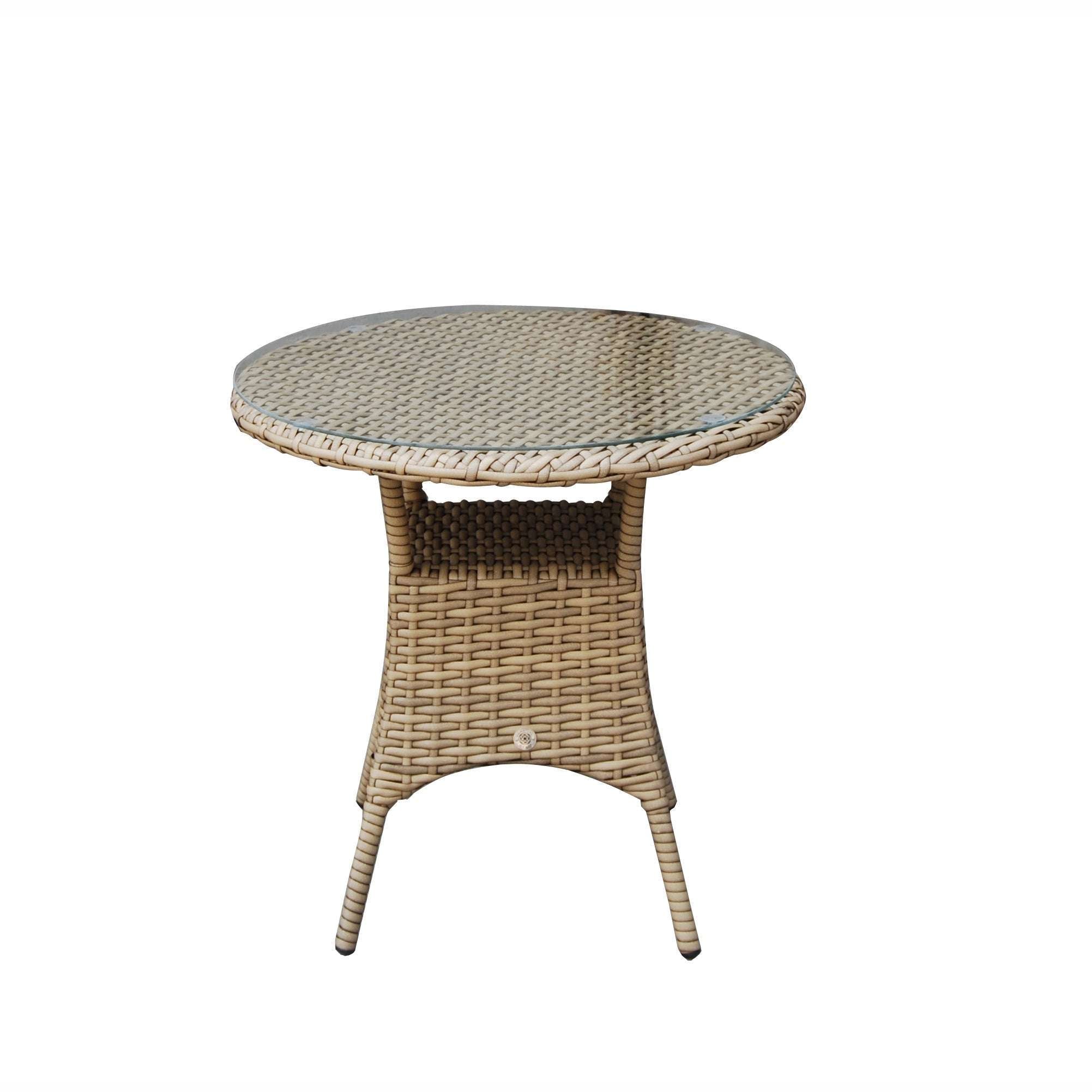 Exceptional Garden:Signature Weave Darcey Bistro Set with Stacking Chairs