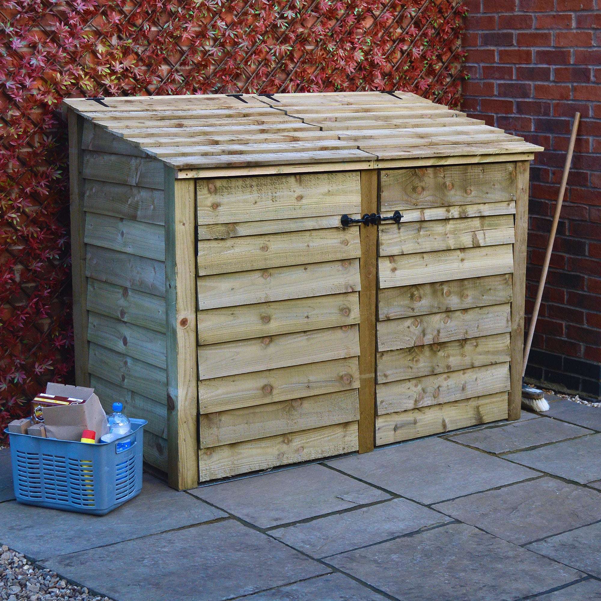 Exceptional Garden:Rutland Country Morcott Double Wheelie Bin Storage Unit