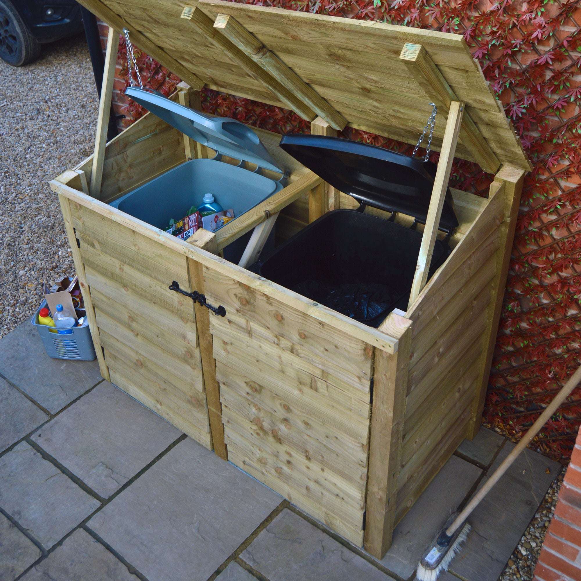 Exceptional Garden:Rutland Country Morcott Double Wheelie Bin Storage Unit
