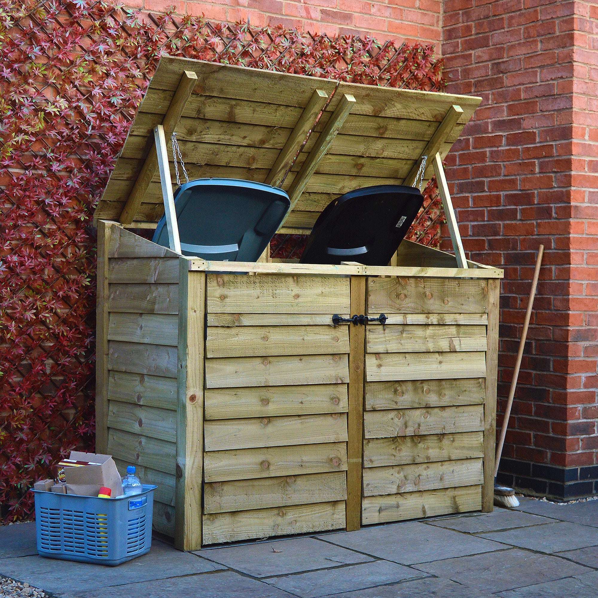 Exceptional Garden:Rutland Country Morcott Double Wheelie Bin Storage Unit