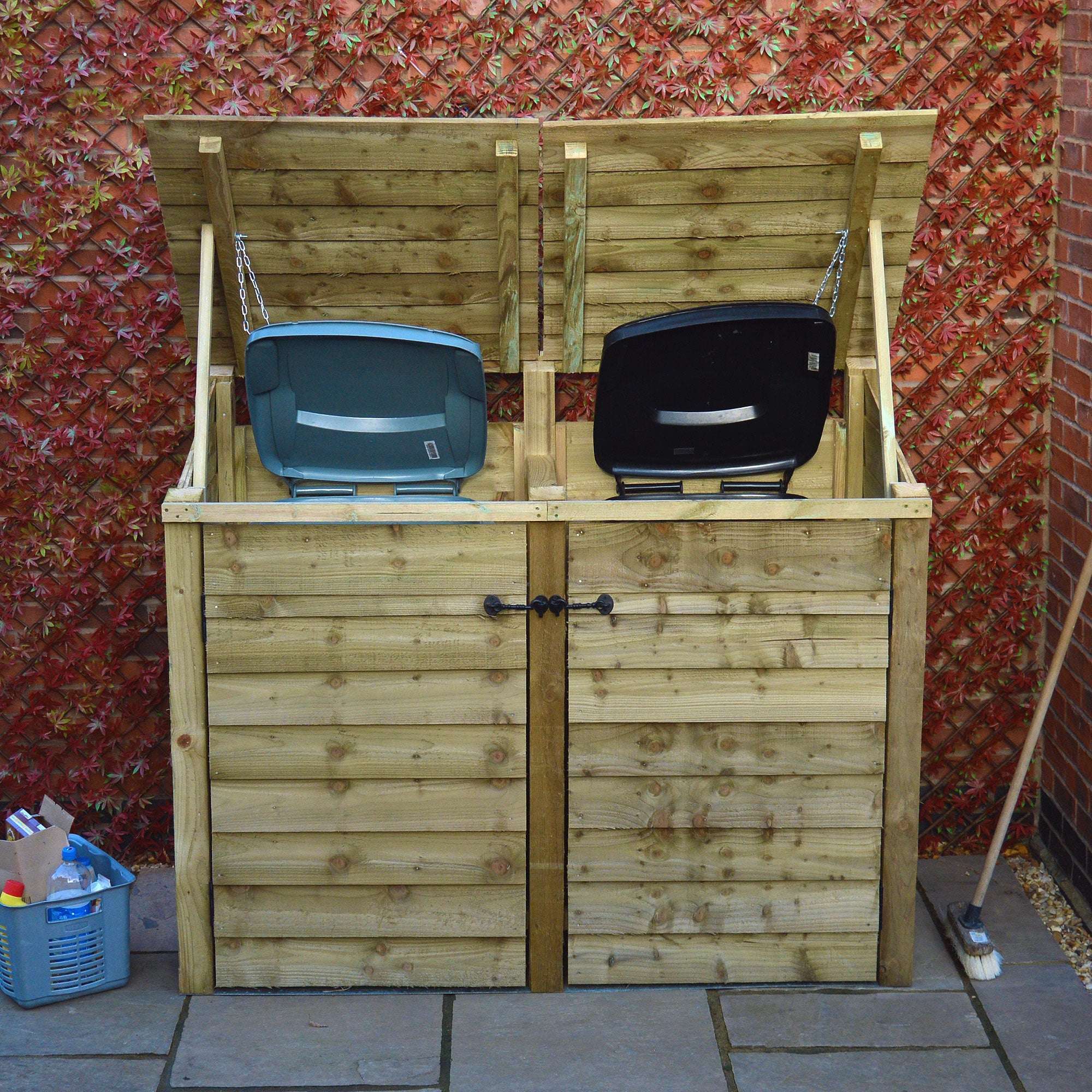 Exceptional Garden:Rutland Country Morcott Double Wheelie Bin Storage Unit