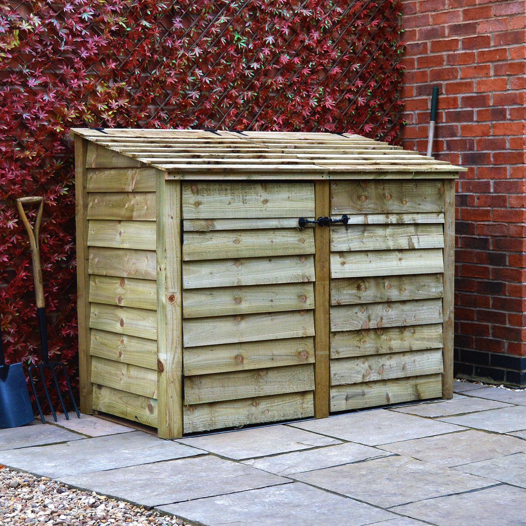 Exceptional Garden:Rutland Country Morcott Double Wheelie Bin Storage Unit