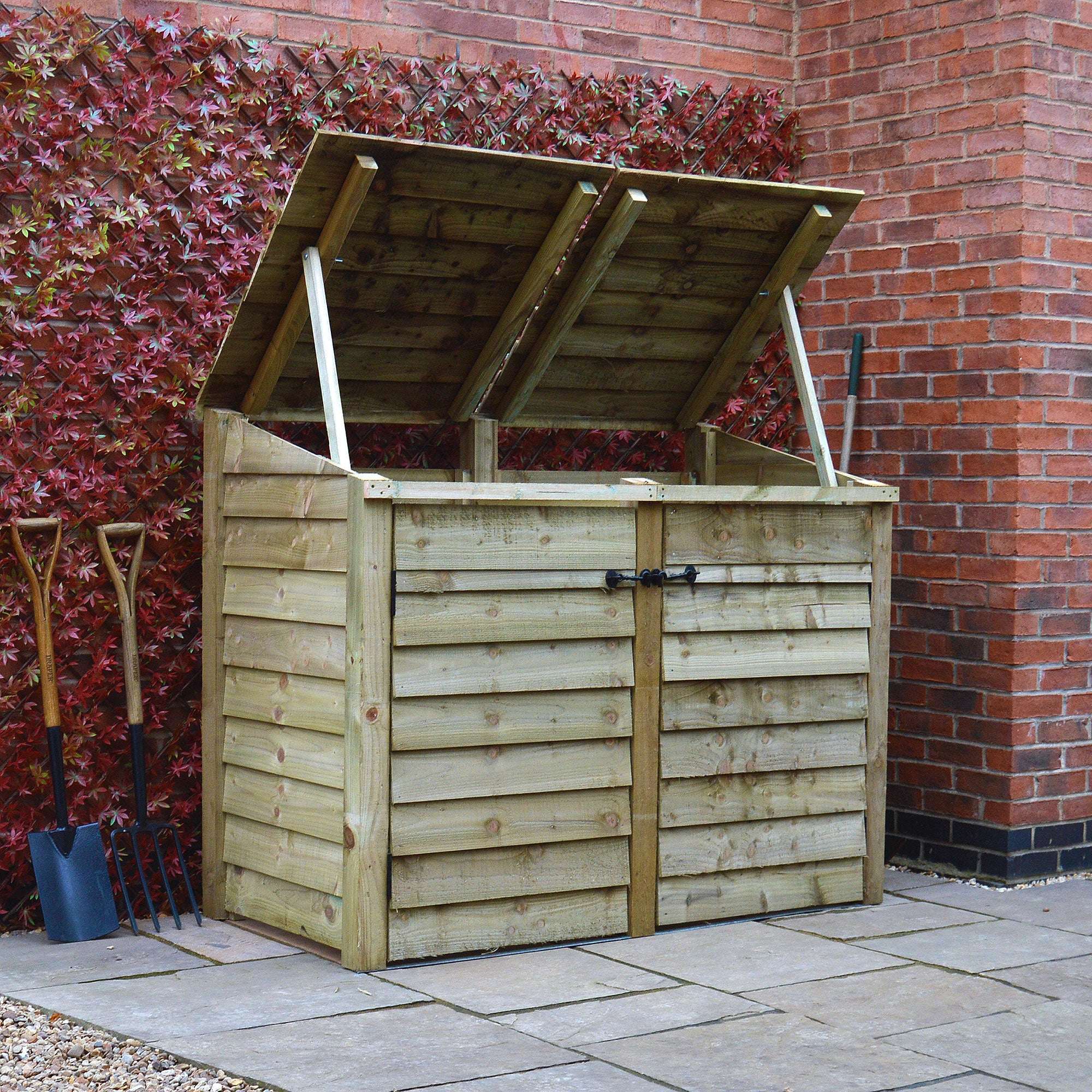 Exceptional Garden:Rutland Country Morcott Double Wheelie Bin Storage Unit