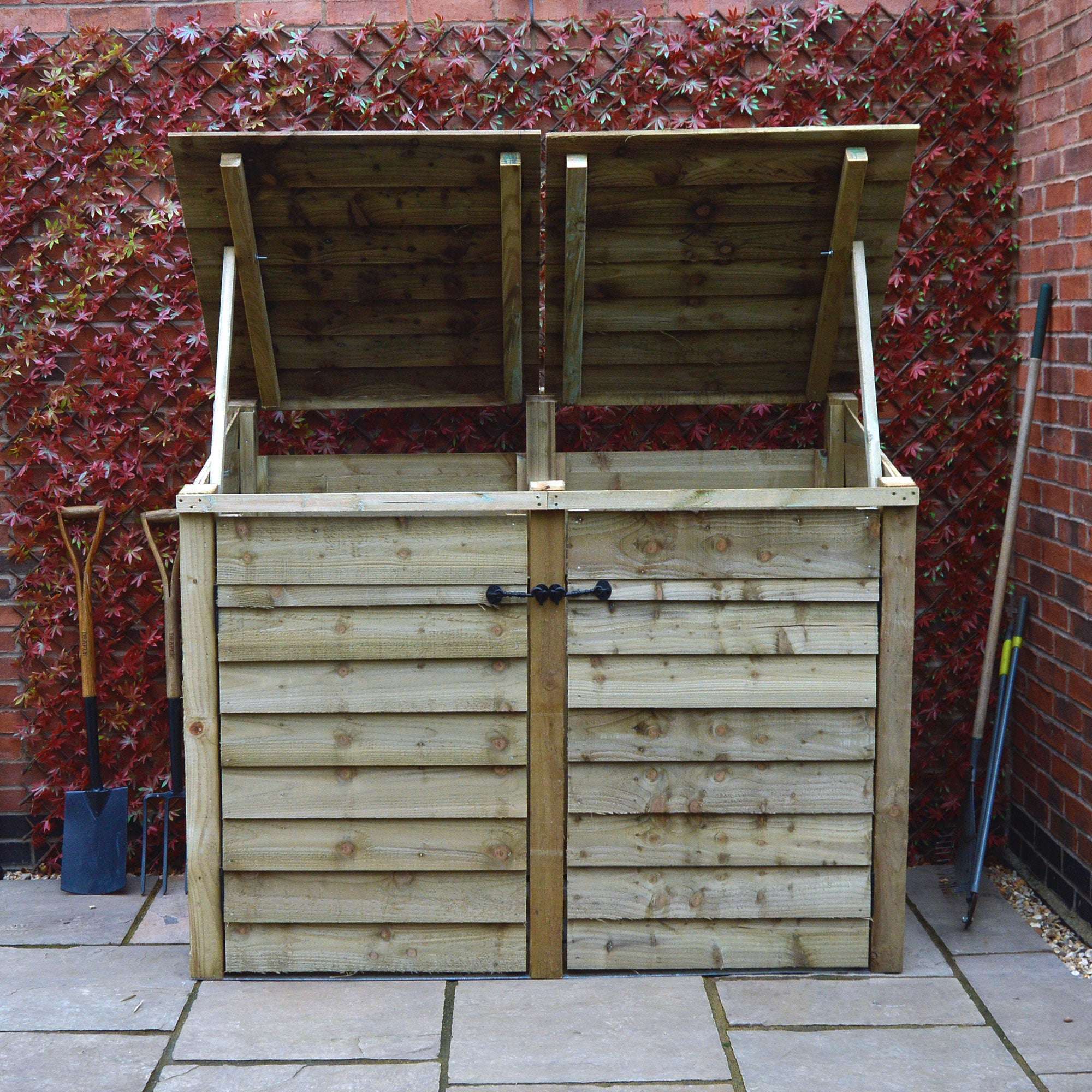 Exceptional Garden:Rutland Country Morcott Double Wheelie Bin Storage Unit