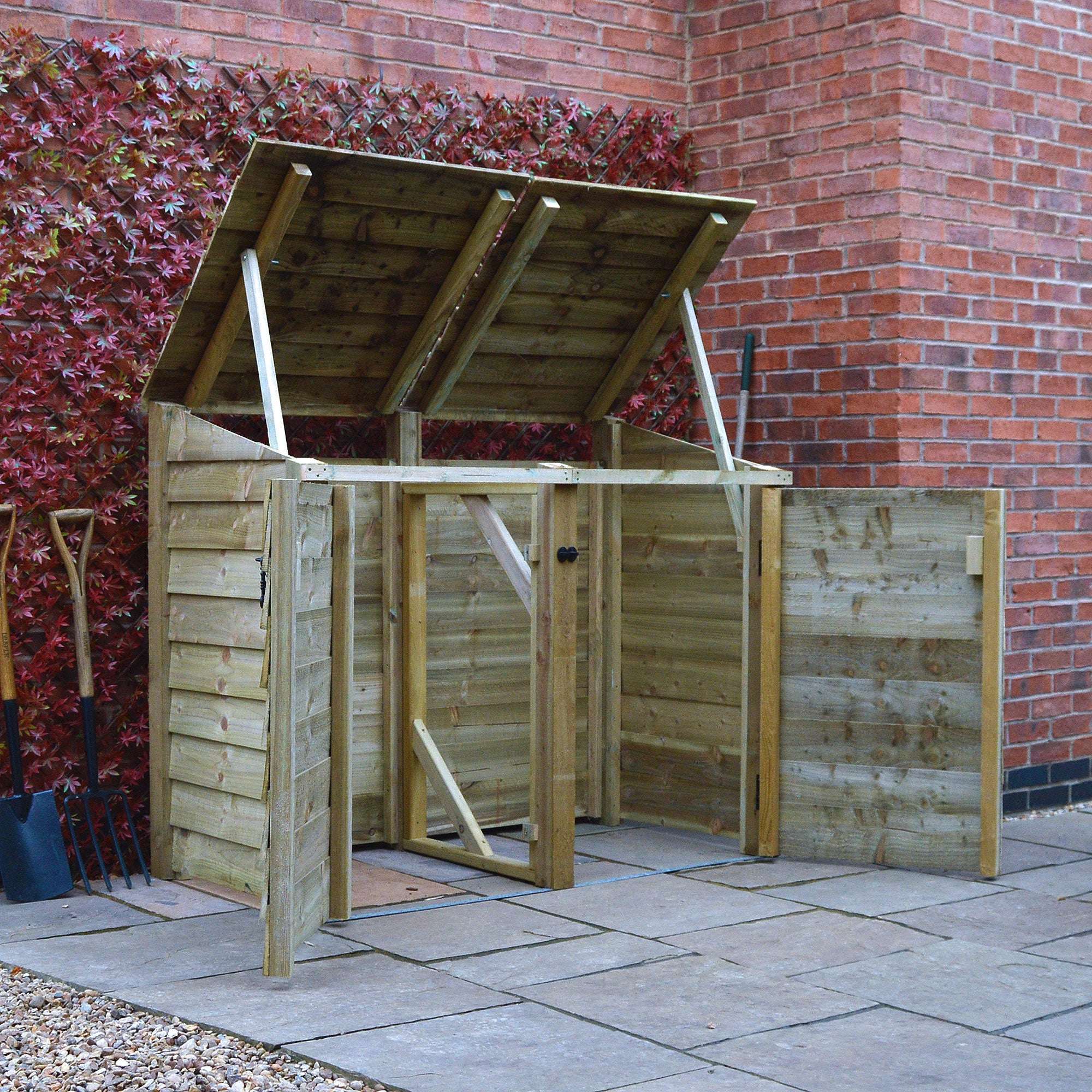 Exceptional Garden:Rutland Country Morcott Double Wheelie Bin Storage Unit