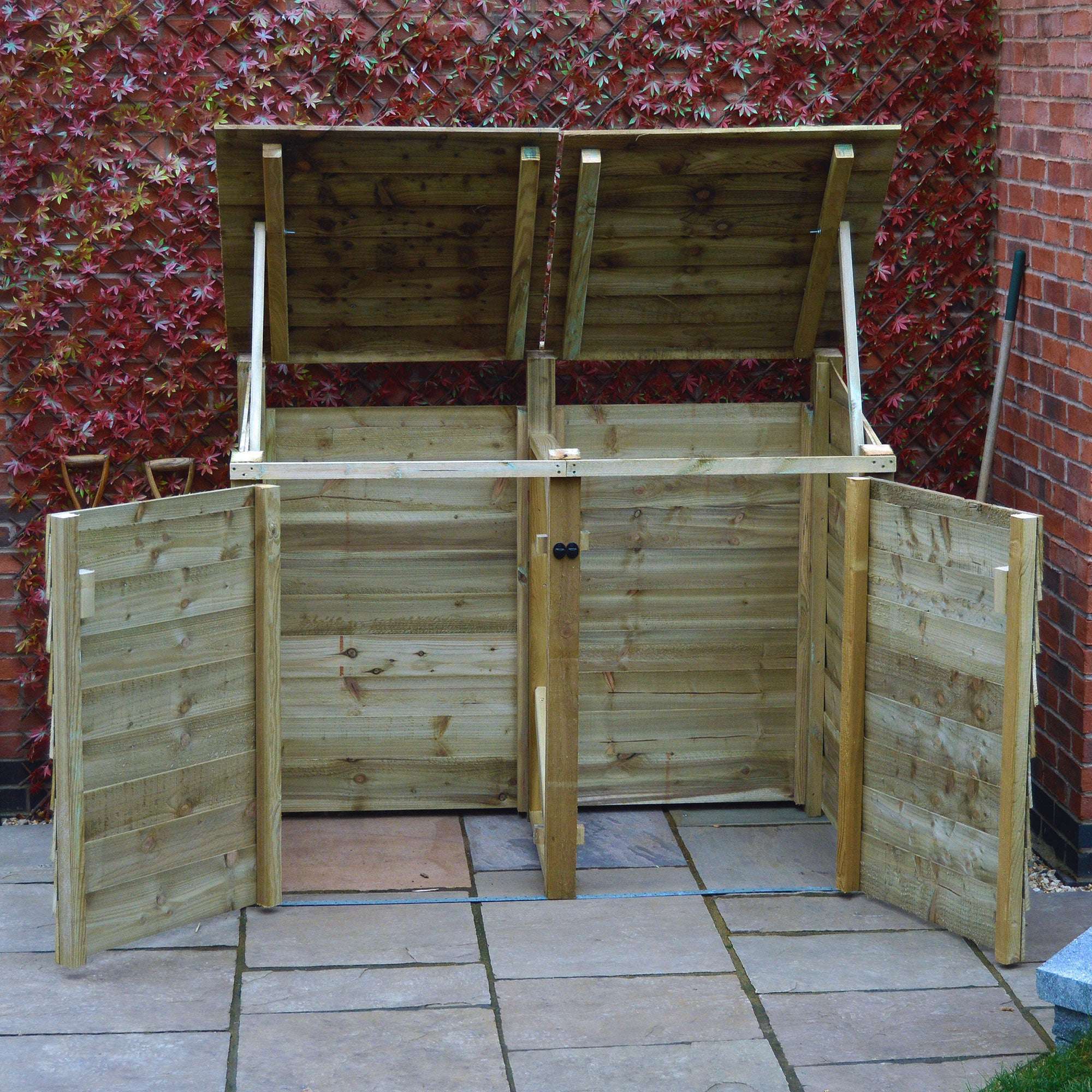 Exceptional Garden:Rutland Country Morcott Double Wheelie Bin Storage Unit