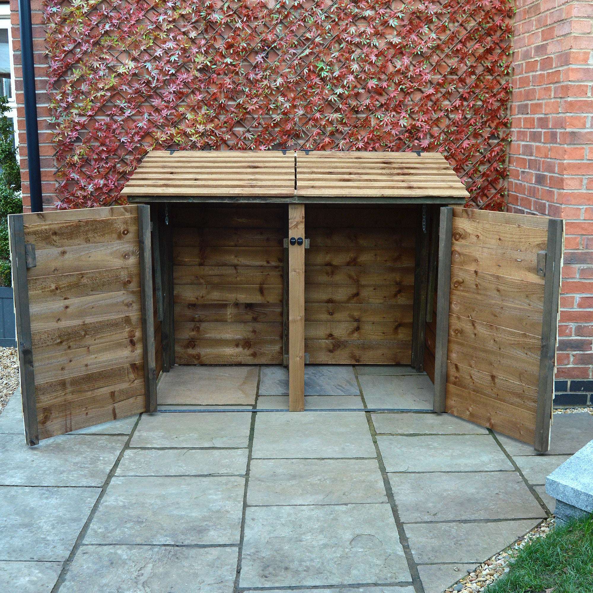 Exceptional Garden:Rutland Country Morcott Double Wheelie Bin Storage Unit