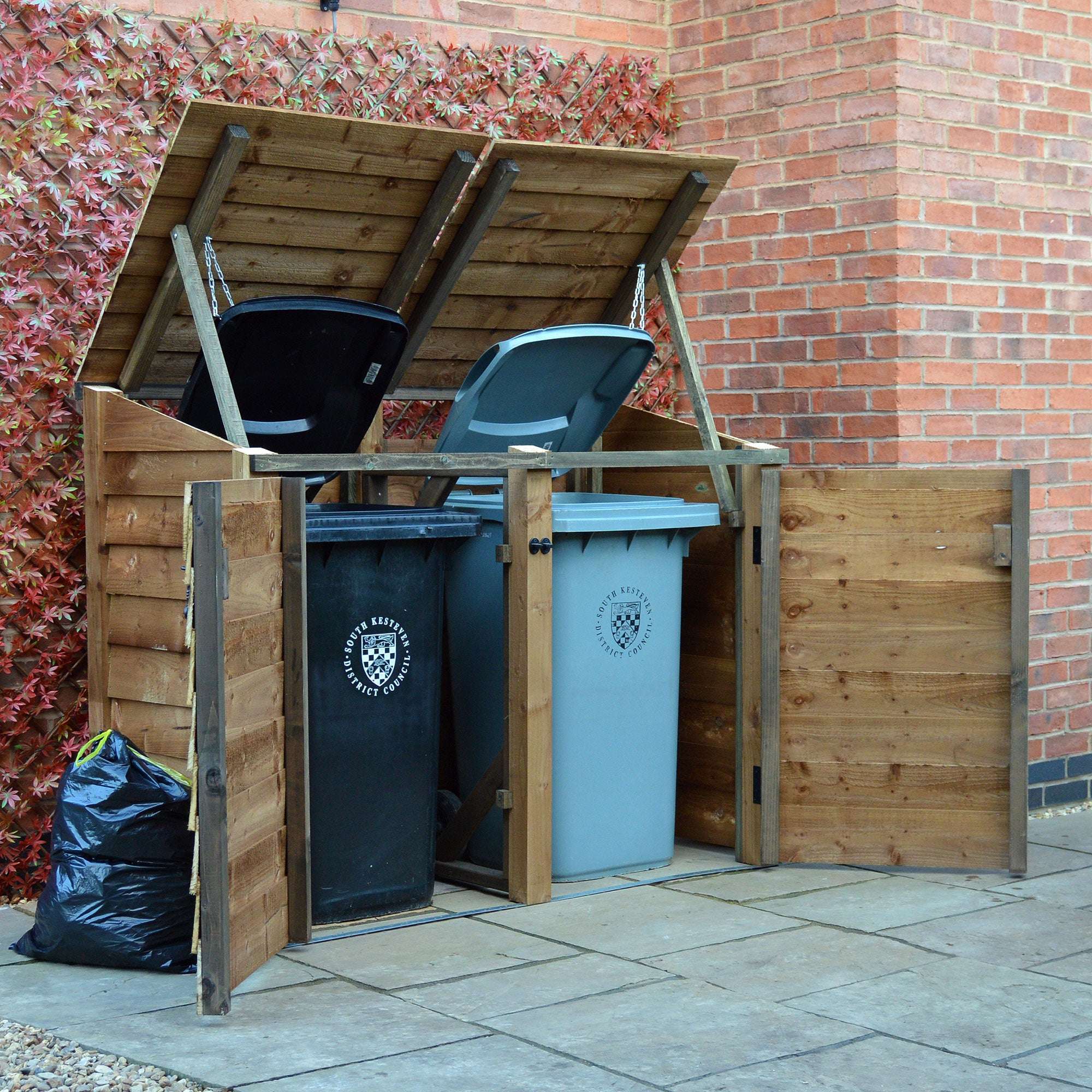 Exceptional Garden:Rutland Country Morcott Double Wheelie Bin Storage Unit