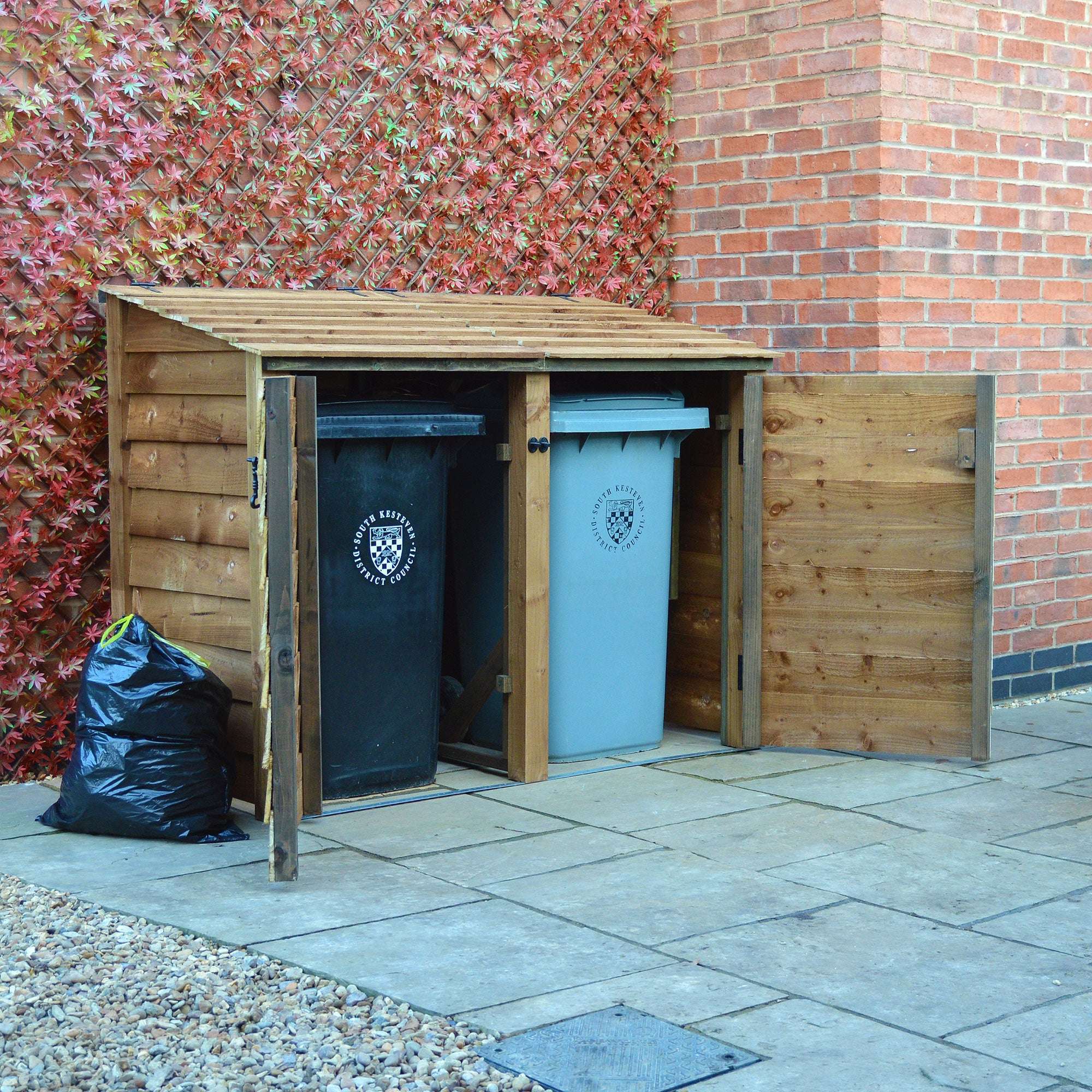 Exceptional Garden:Rutland Country Morcott Double Wheelie Bin Storage Unit