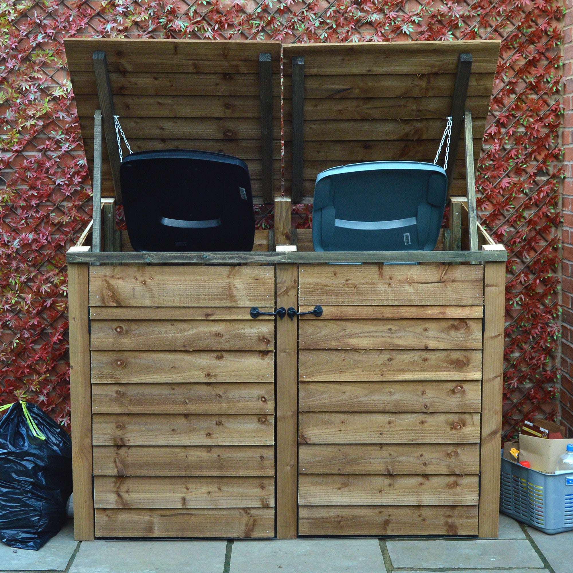 Exceptional Garden:Rutland Country Morcott Double Wheelie Bin Storage Unit