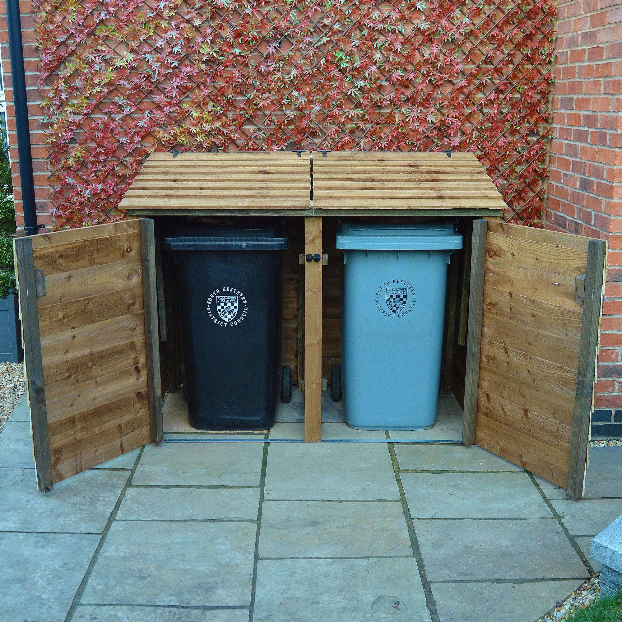 Exceptional Garden:Rutland Country Morcott Double Wheelie Bin Storage Unit