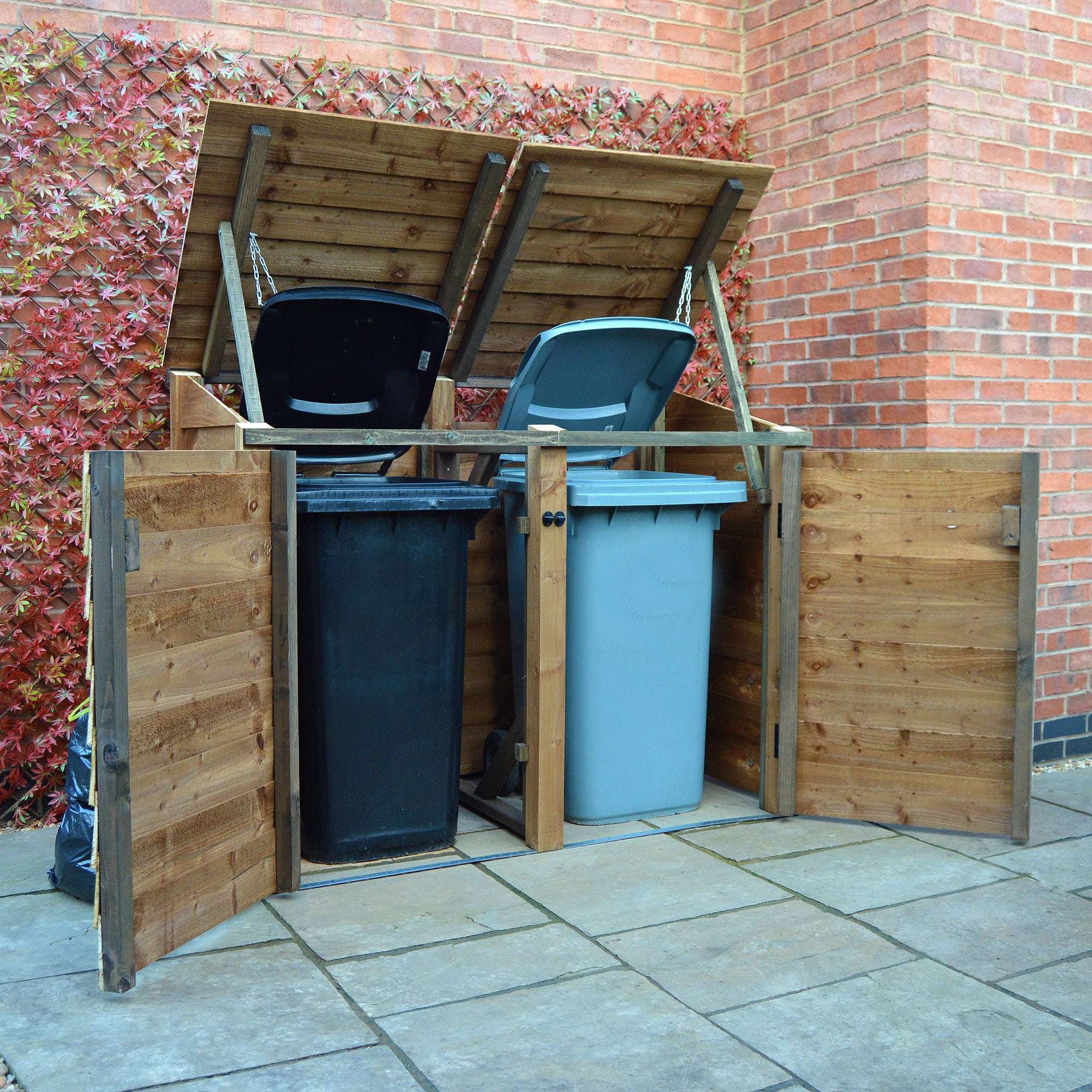 Exceptional Garden:Rutland Country Morcott Double Wheelie Bin Storage Unit