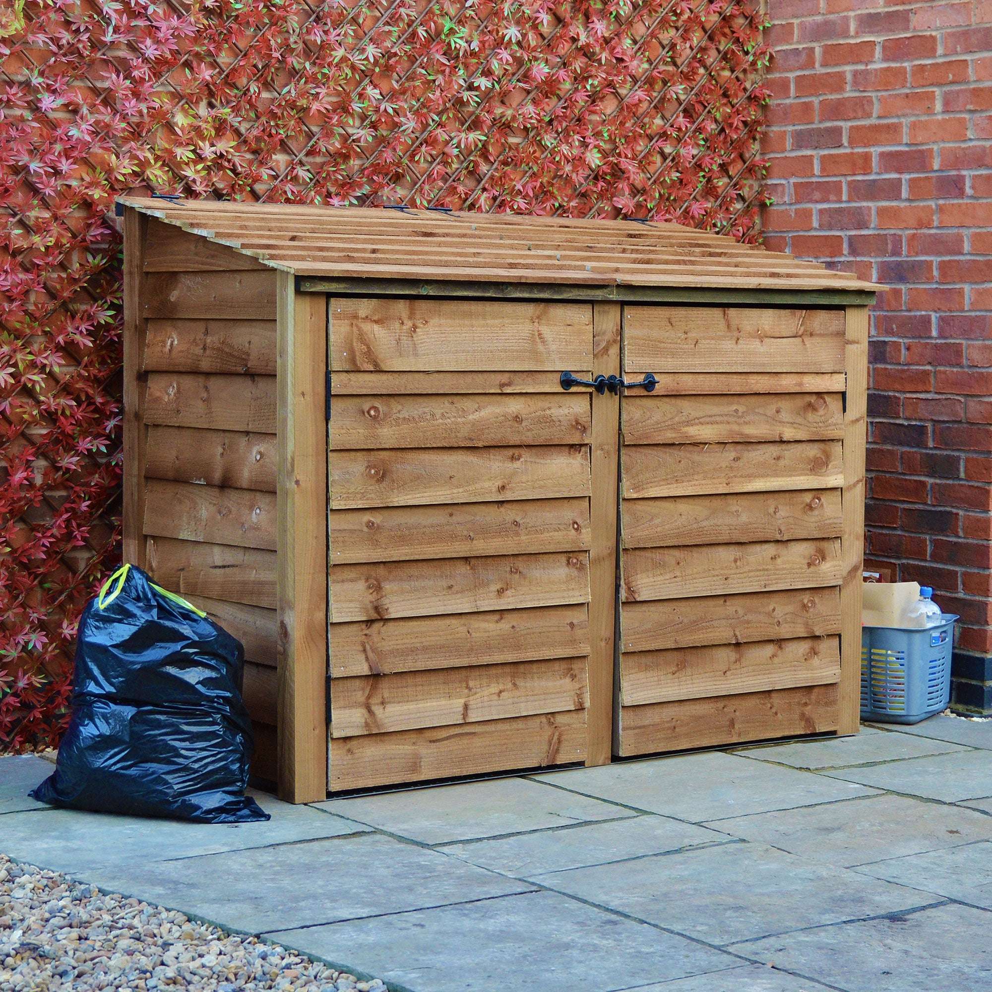 Exceptional Garden:Rutland Country Morcott Double Wheelie Bin Storage Unit
