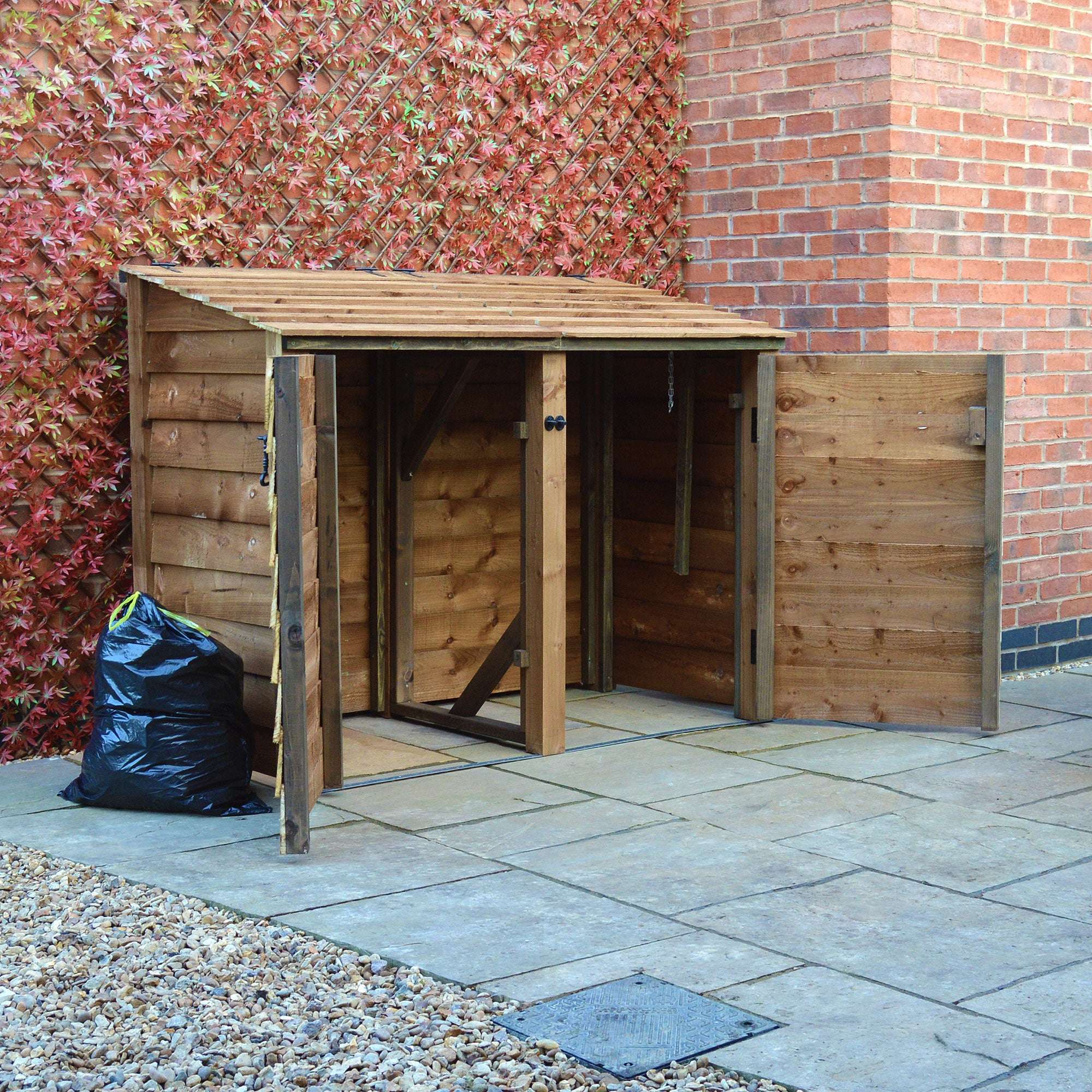 Exceptional Garden:Rutland Country Morcott Double Wheelie Bin Storage Unit