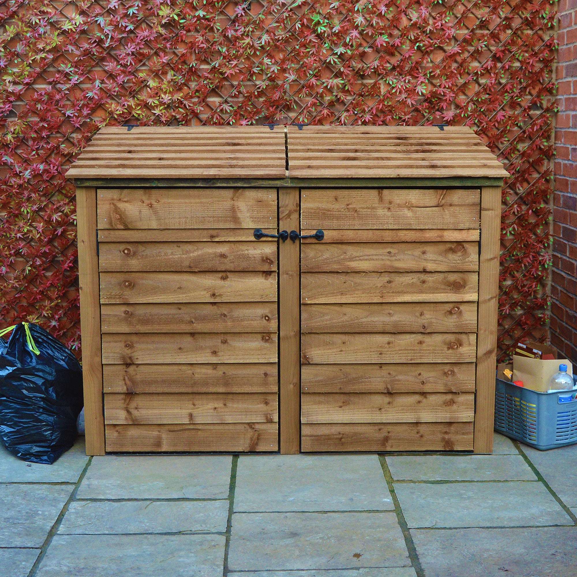 Exceptional Garden:Rutland Country Morcott Double Wheelie Bin Storage Unit