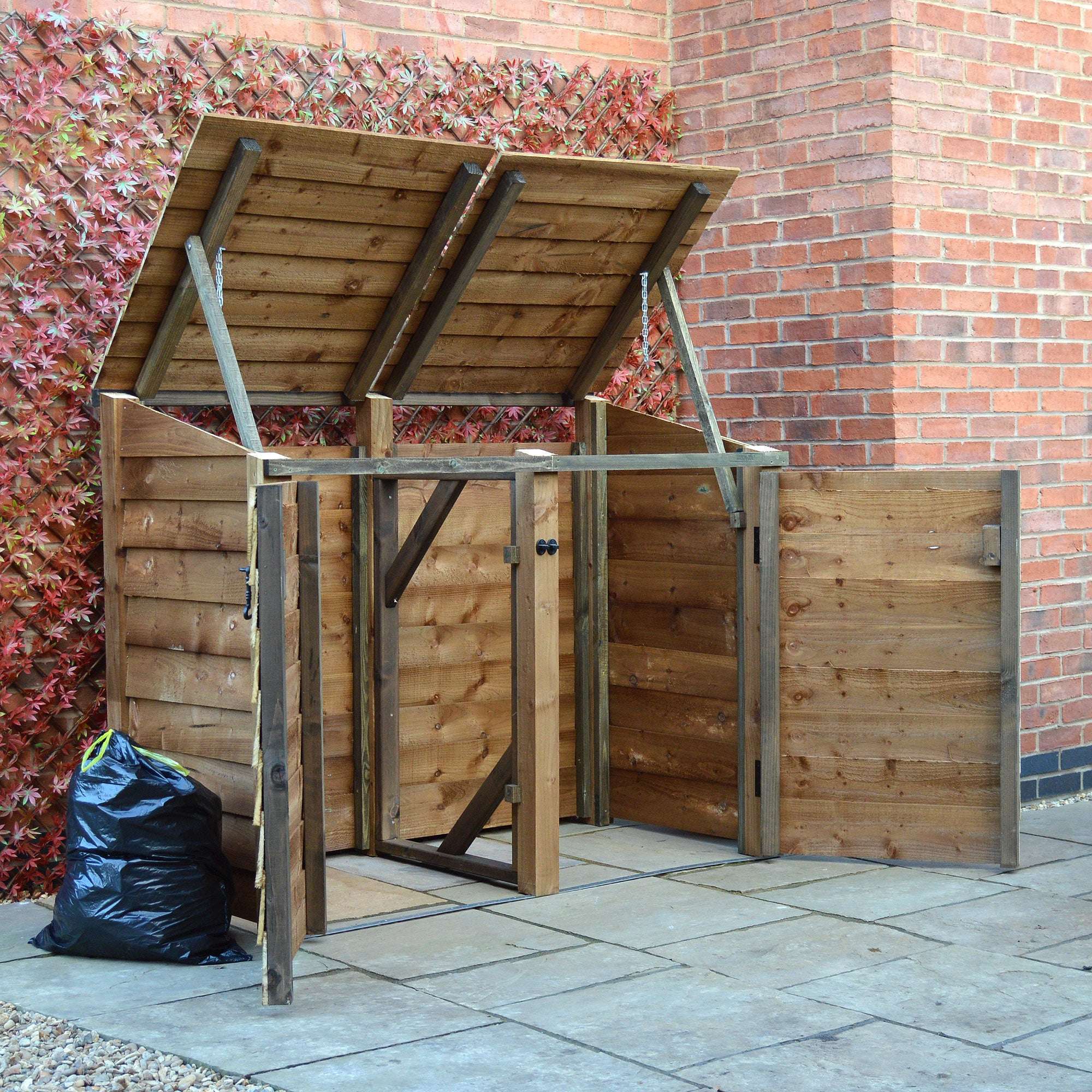 Exceptional Garden:Rutland Country Morcott Double Wheelie Bin Storage Unit