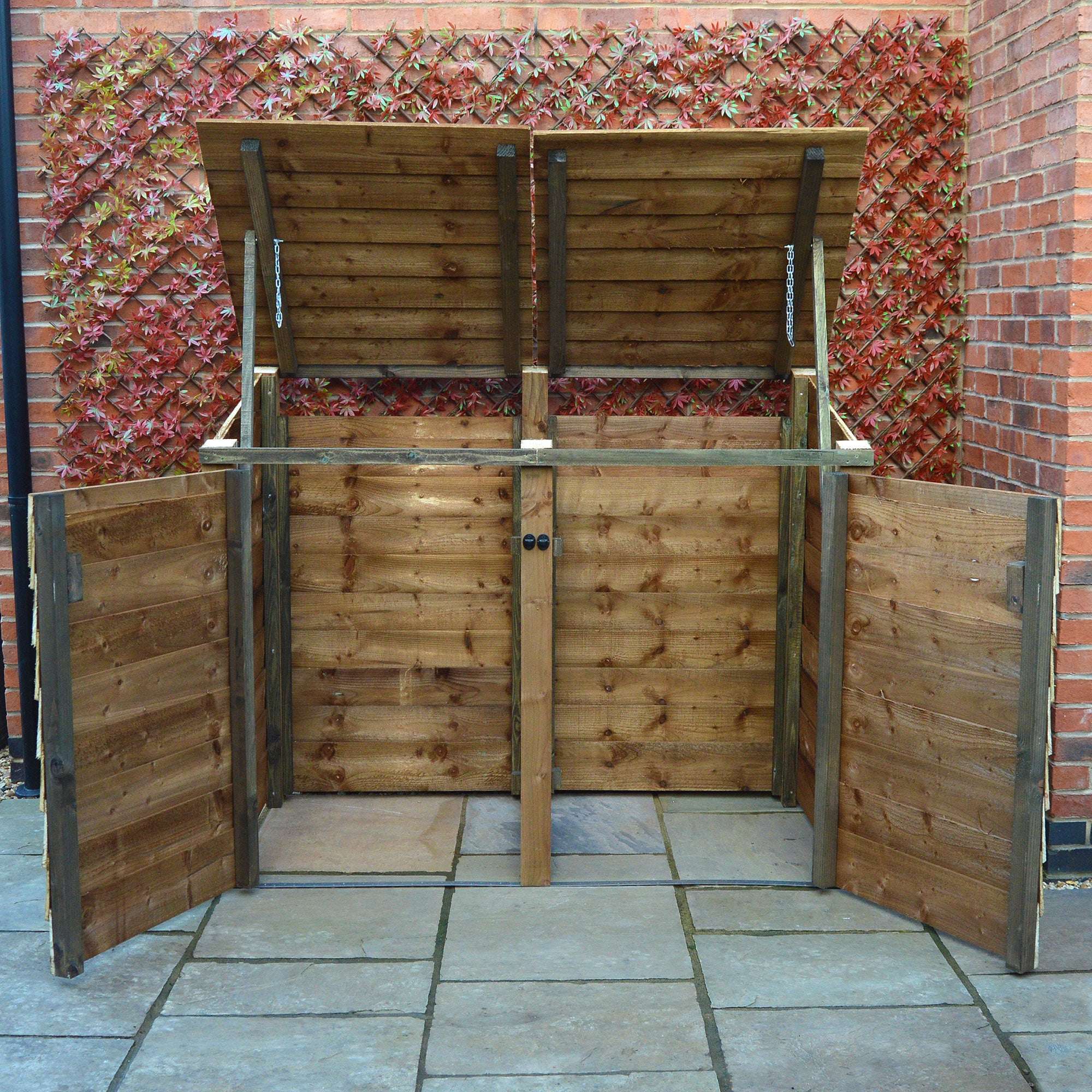 Exceptional Garden:Rutland Country Morcott Double Wheelie Bin Storage Unit