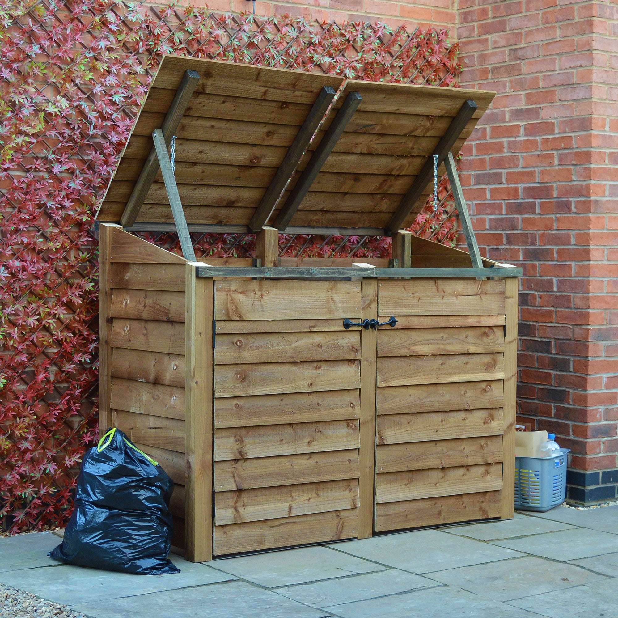 Exceptional Garden:Rutland Country Morcott Double Wheelie Bin Storage Unit