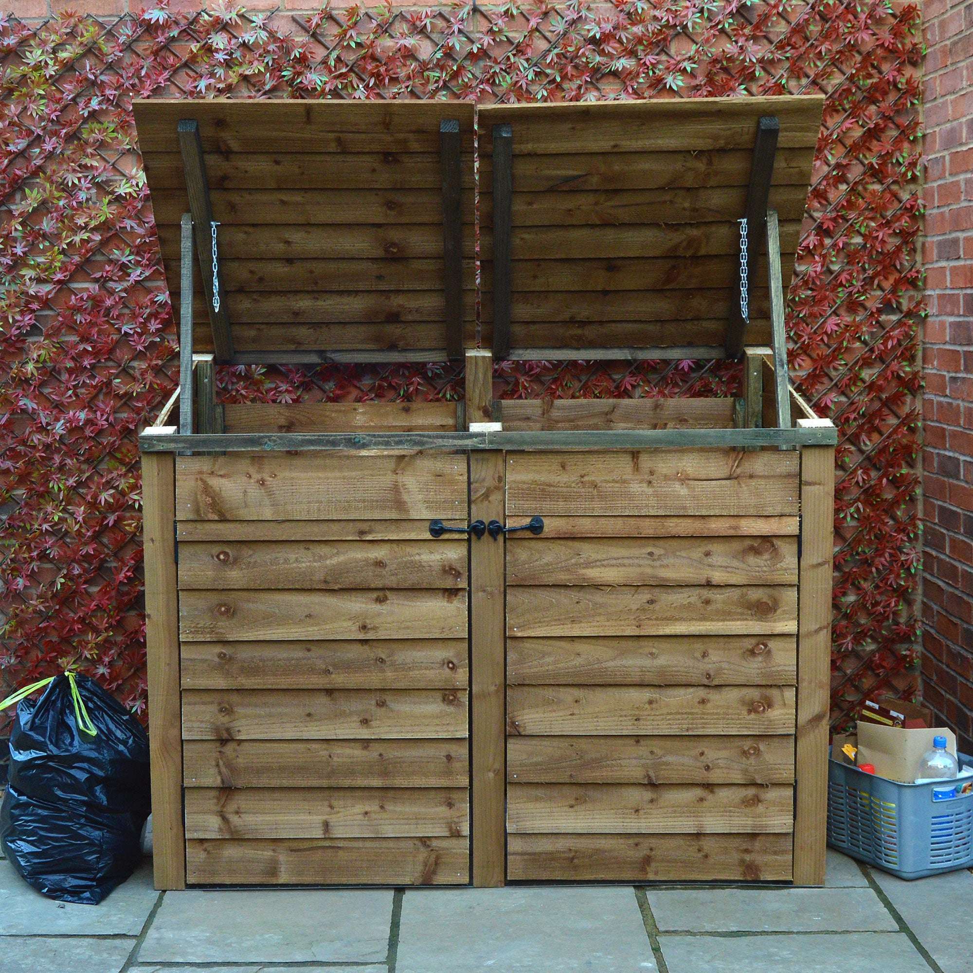 Exceptional Garden:Rutland Country Morcott Double Wheelie Bin Storage Unit