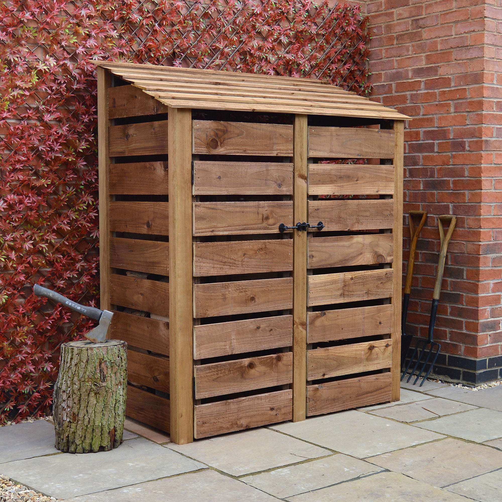 Rutland Country Cottesmore Log Store with Door - 6ft:Rutland County,Exceptional Garden
