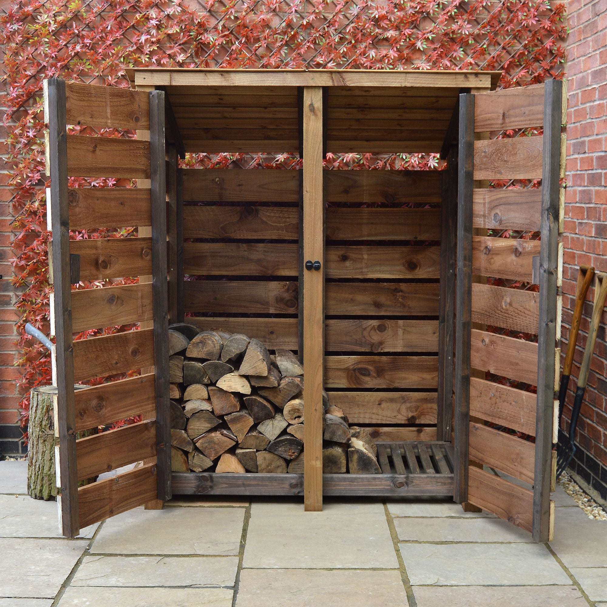 Exceptional Garden:Rutland Country Cottesmore Log Store with Door - 6ft