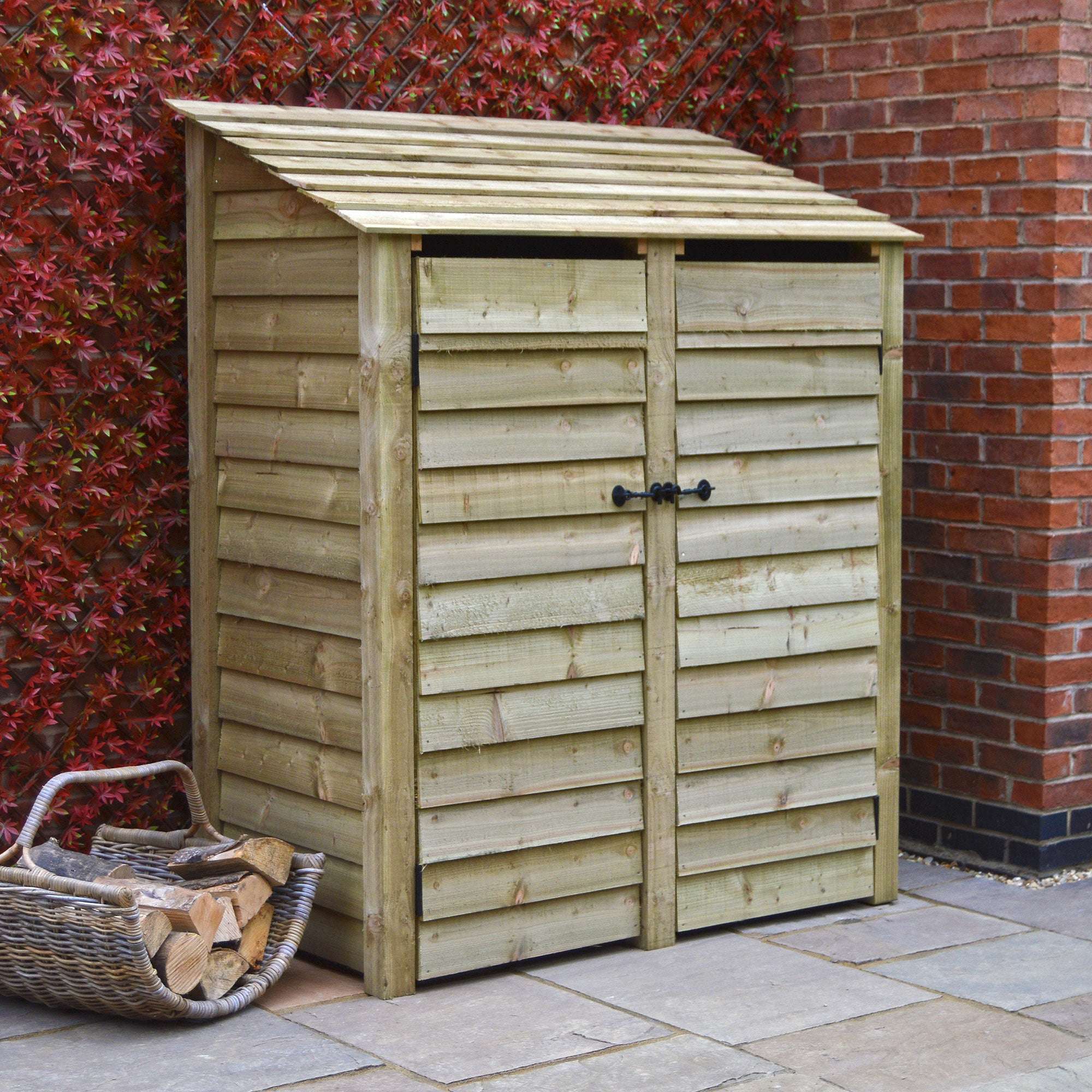 Rutland Country Cottesmore Log Store with Door - 6ft:Rutland County,Exceptional Garden