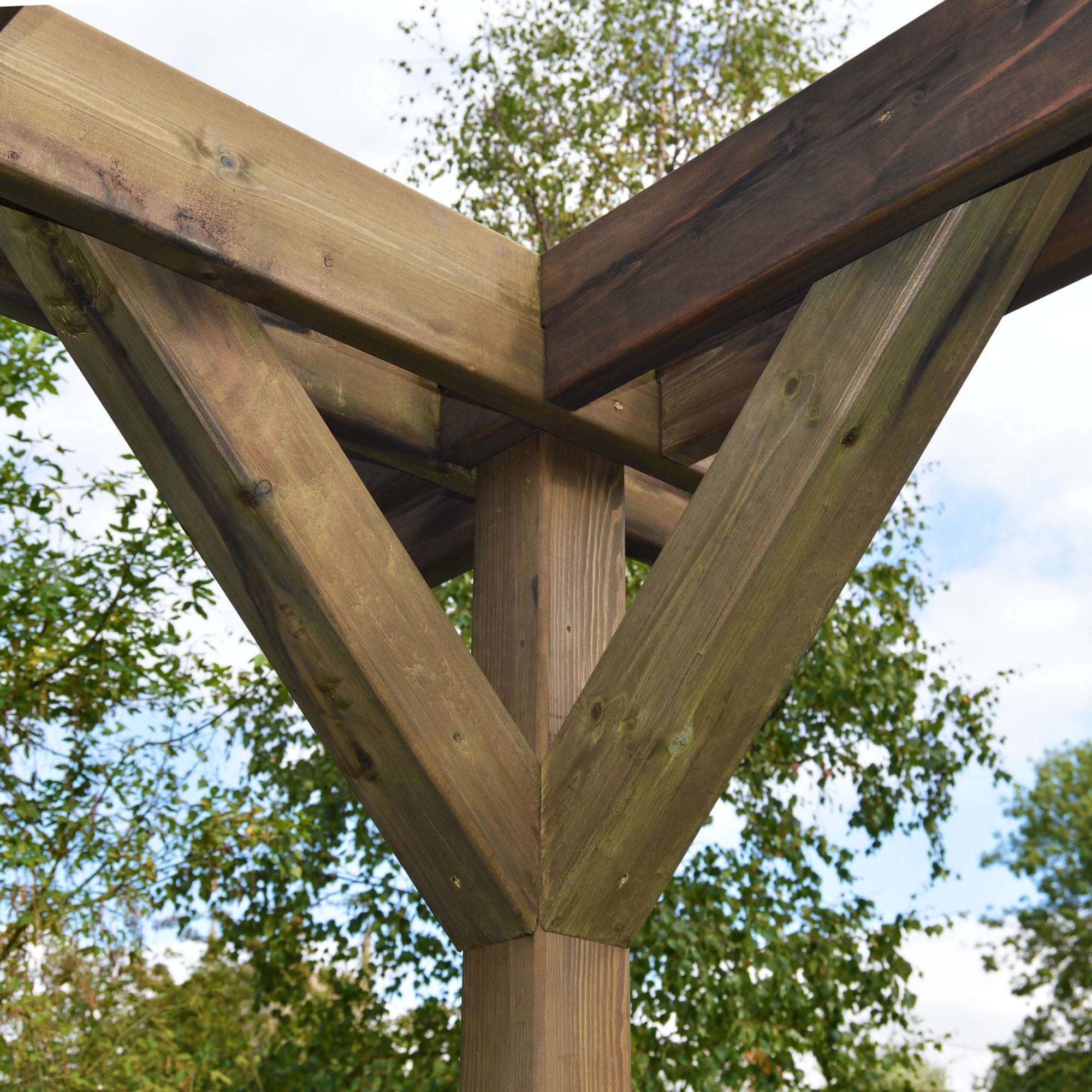 Exceptional Garden:Double Premium Pergola with Four Posts
