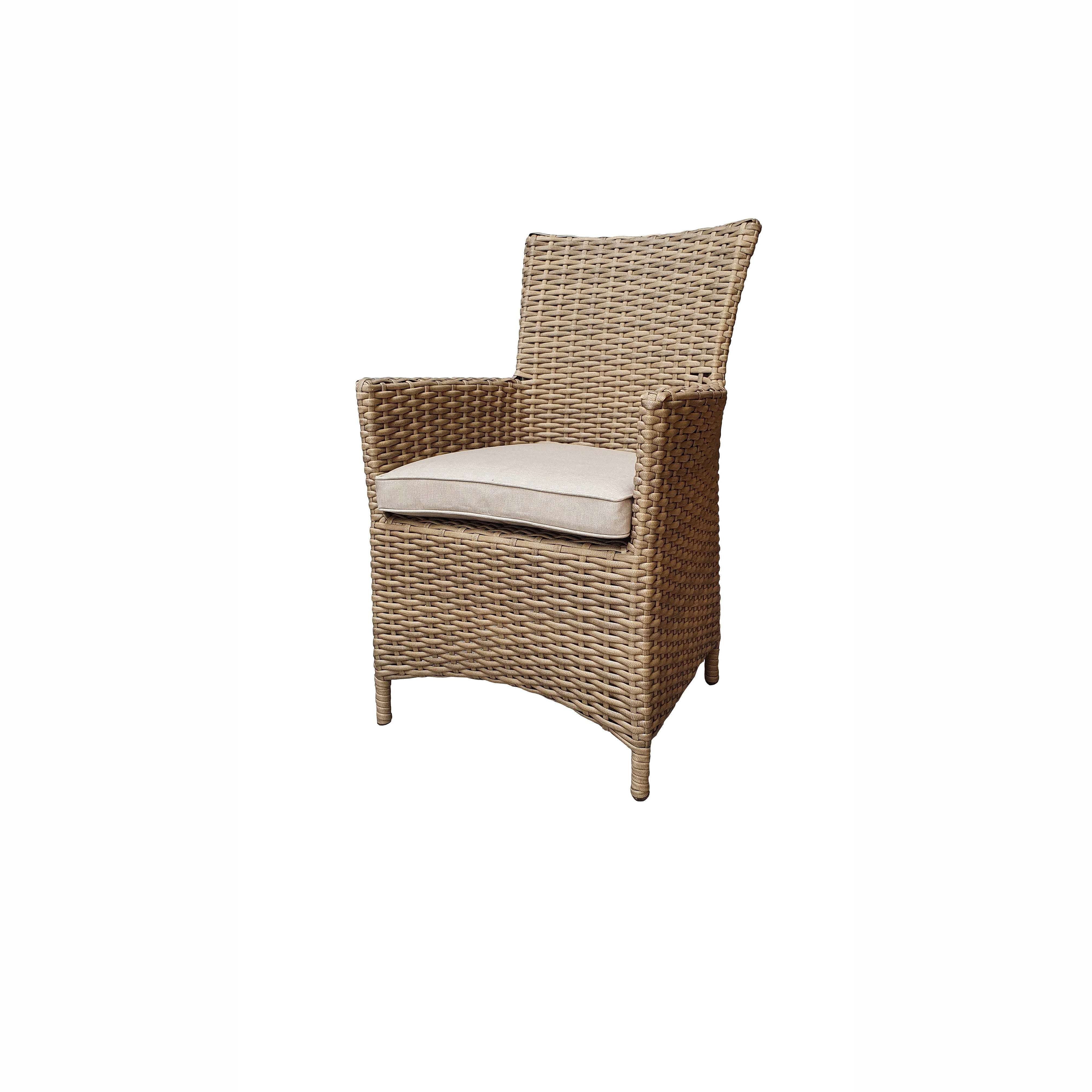 Exceptional Garden:Signature Weave Darcey 8-Seater Dining Set with Rectangular Table and High Back Chairs