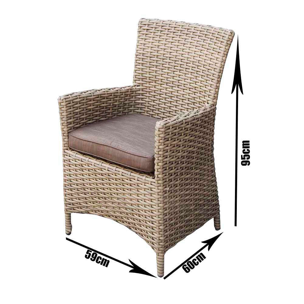 Exceptional Garden:Signature Weave Darcey 8-Seater Dining Set with Rectangular Table and High Back Chairs