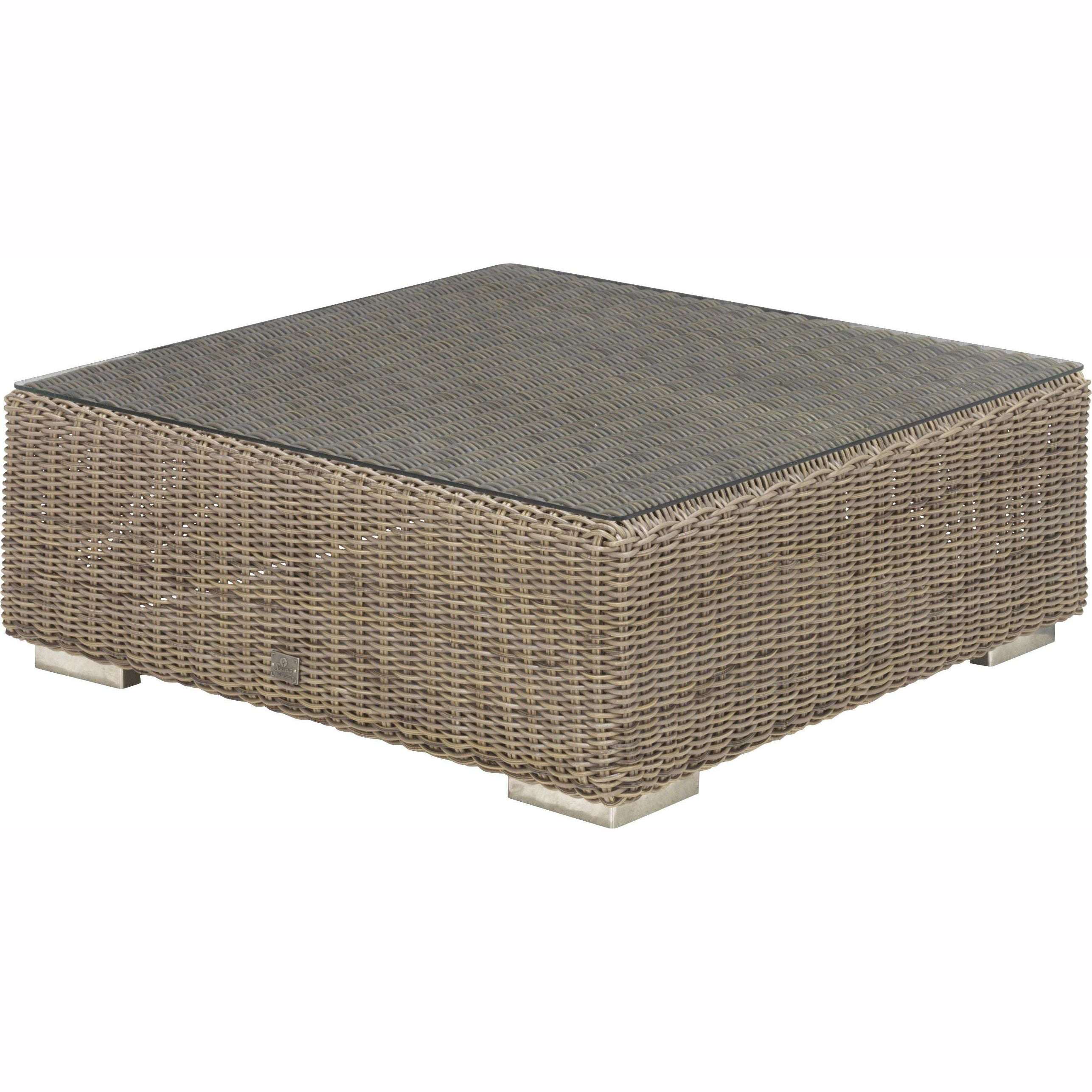 Exceptional Garden:4 Seasons Outdoor Kingston Pure Corner Lounge Set with Coffee Table and Glass Top