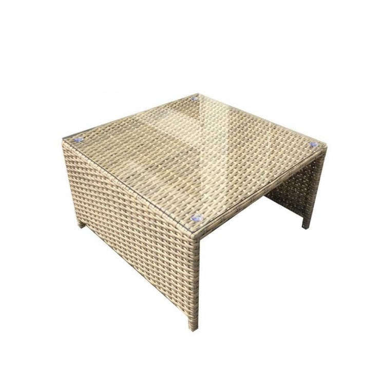 Exceptional Garden:Signature Weave Elizabeth Coffee Table and 2 Ottomans in Nature