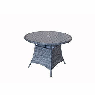 Exceptional Garden:Signature Weave Emily 100cm Bistro Table with Polywood  Table Top