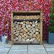 Exceptional Garden:Rutland Country Greetham Log Store With Kindling Shelf - 4ft