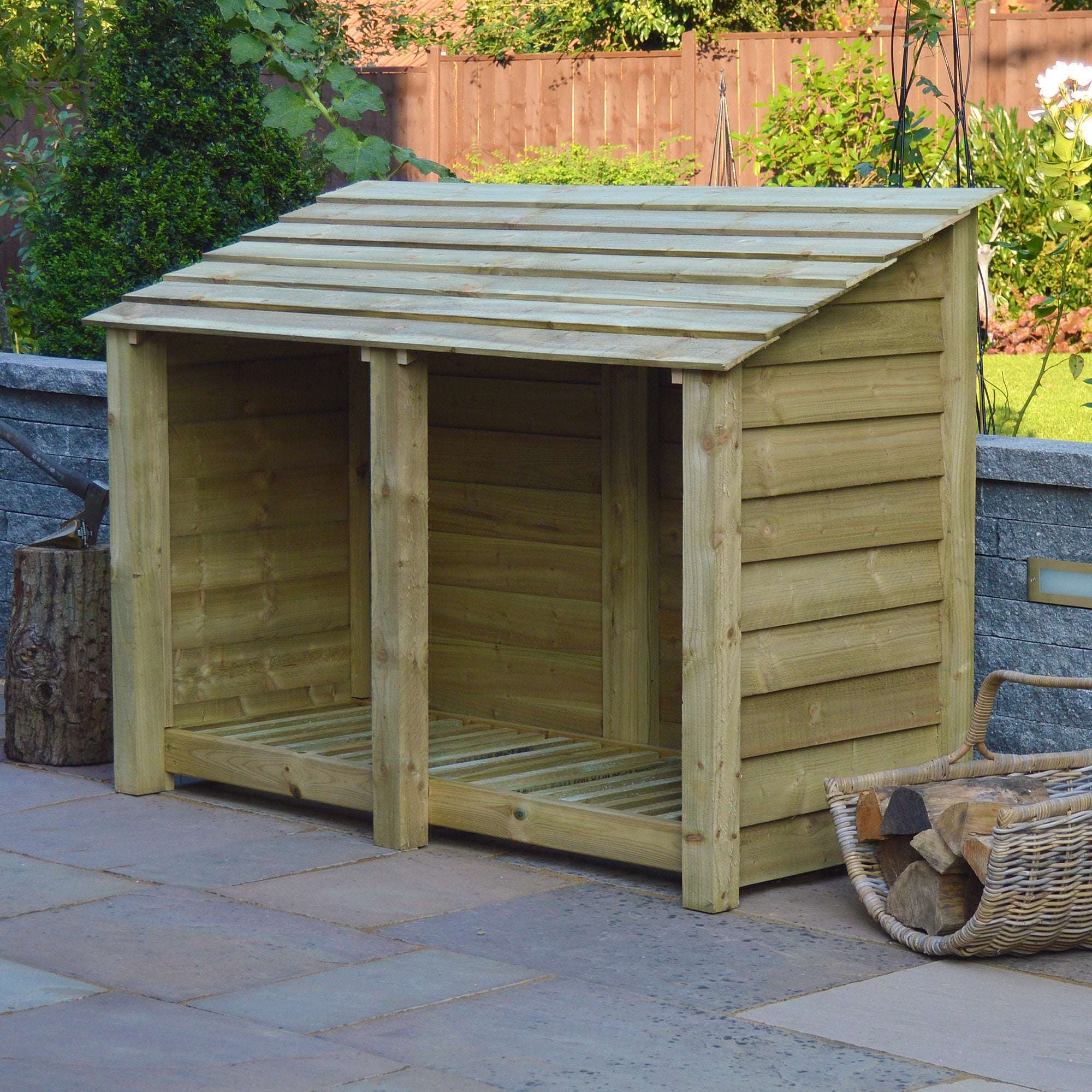 Rutland Country Hambleton Log Store - 4ft:Rutland County,Exceptional Garden