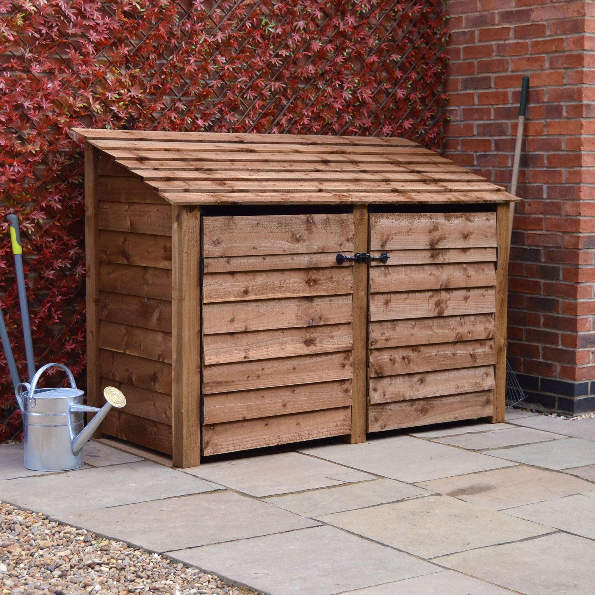 Exceptional Garden:Rutland Country Hambleton Log Store with Door and Kindling Shelf - 4ft