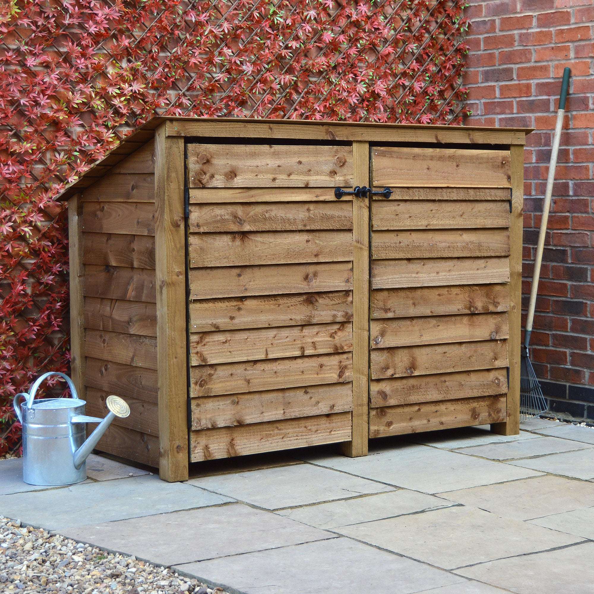 Exceptional Garden:Rutland Country Hambleton Log Store with Door and Kindling Shelf - 4ft