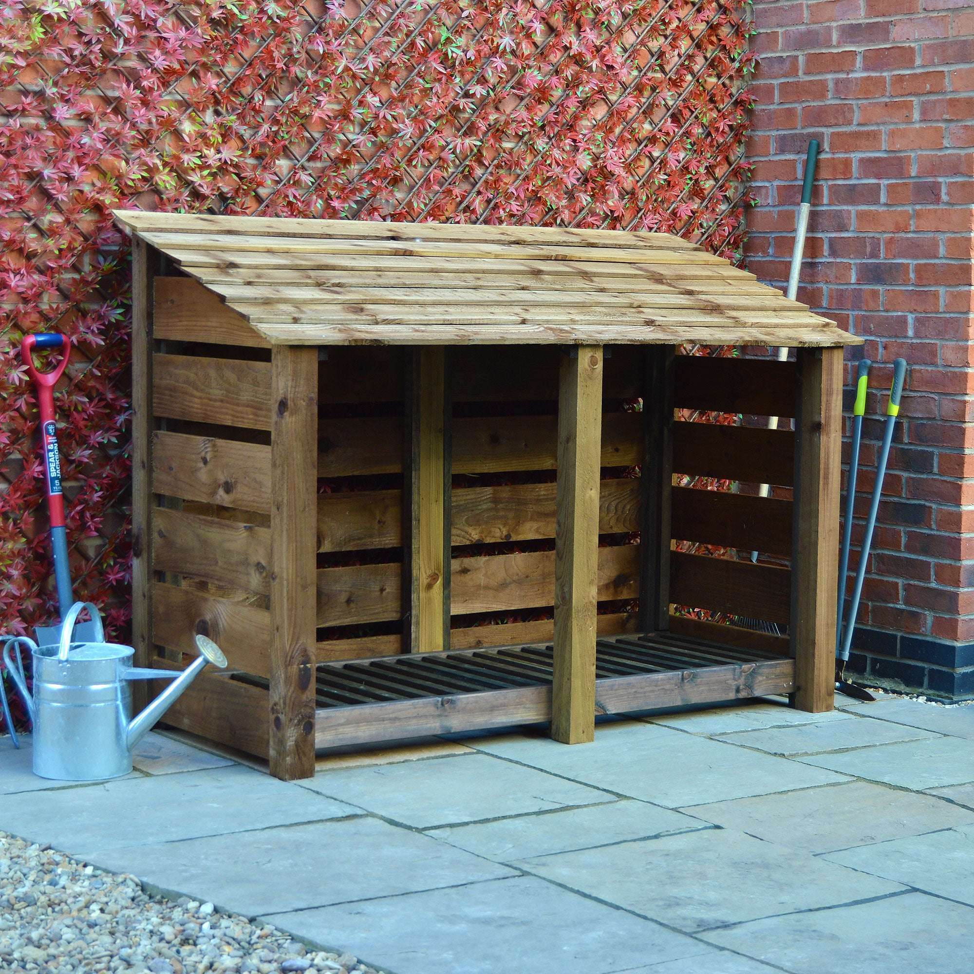 Rutland Country Hambleton Log Store - 4ft:Rutland County,Exceptional Garden