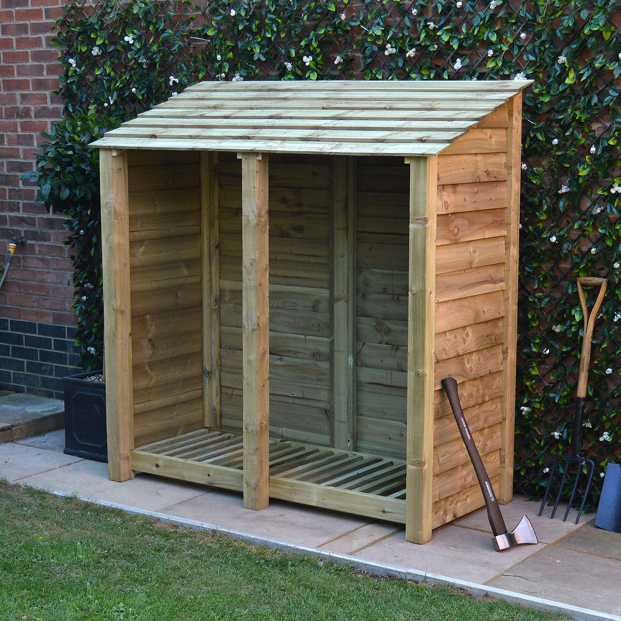 Rutland Country Hambleton Log Store - 6ft:Rutland County,Exceptional Garden