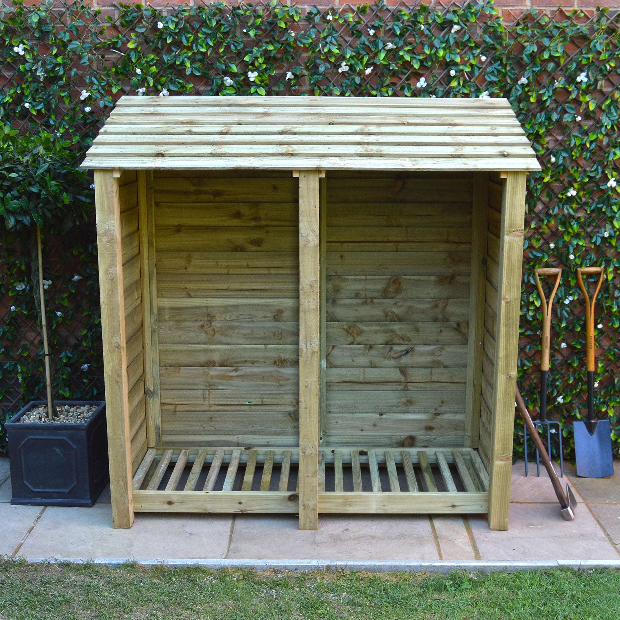 Exceptional Garden:Rutland Country Hambleton Log Store - 6ft