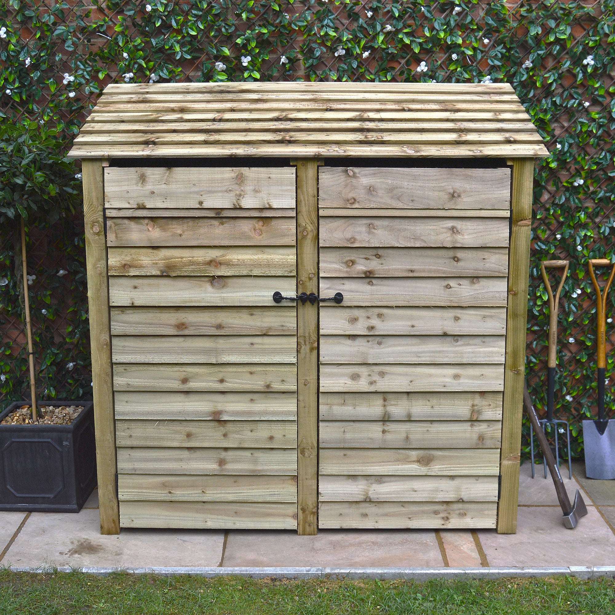Rutland Country Hambleton Log Store with Door - 6ft:Rutland County,Exceptional Garden