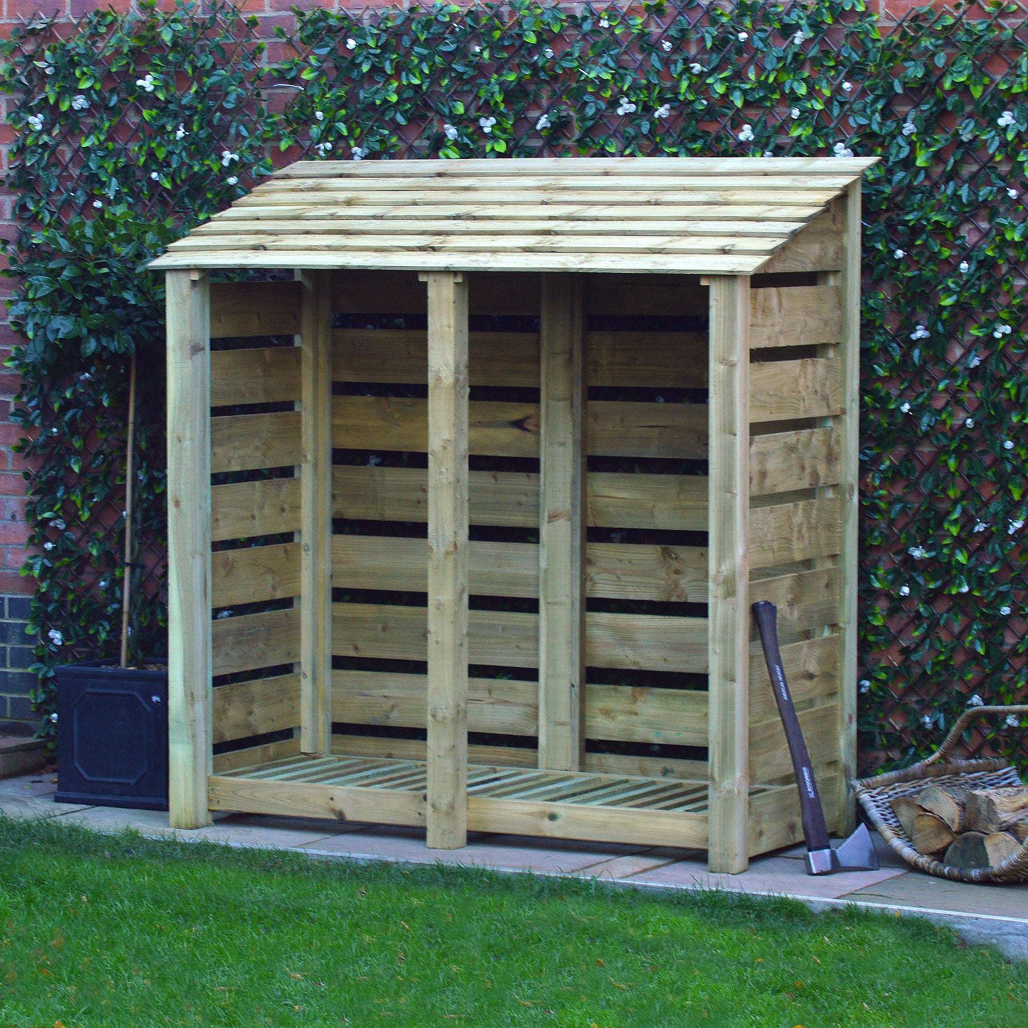 Rutland Country Hambleton Log Store - 6ft:Rutland County,Exceptional Garden