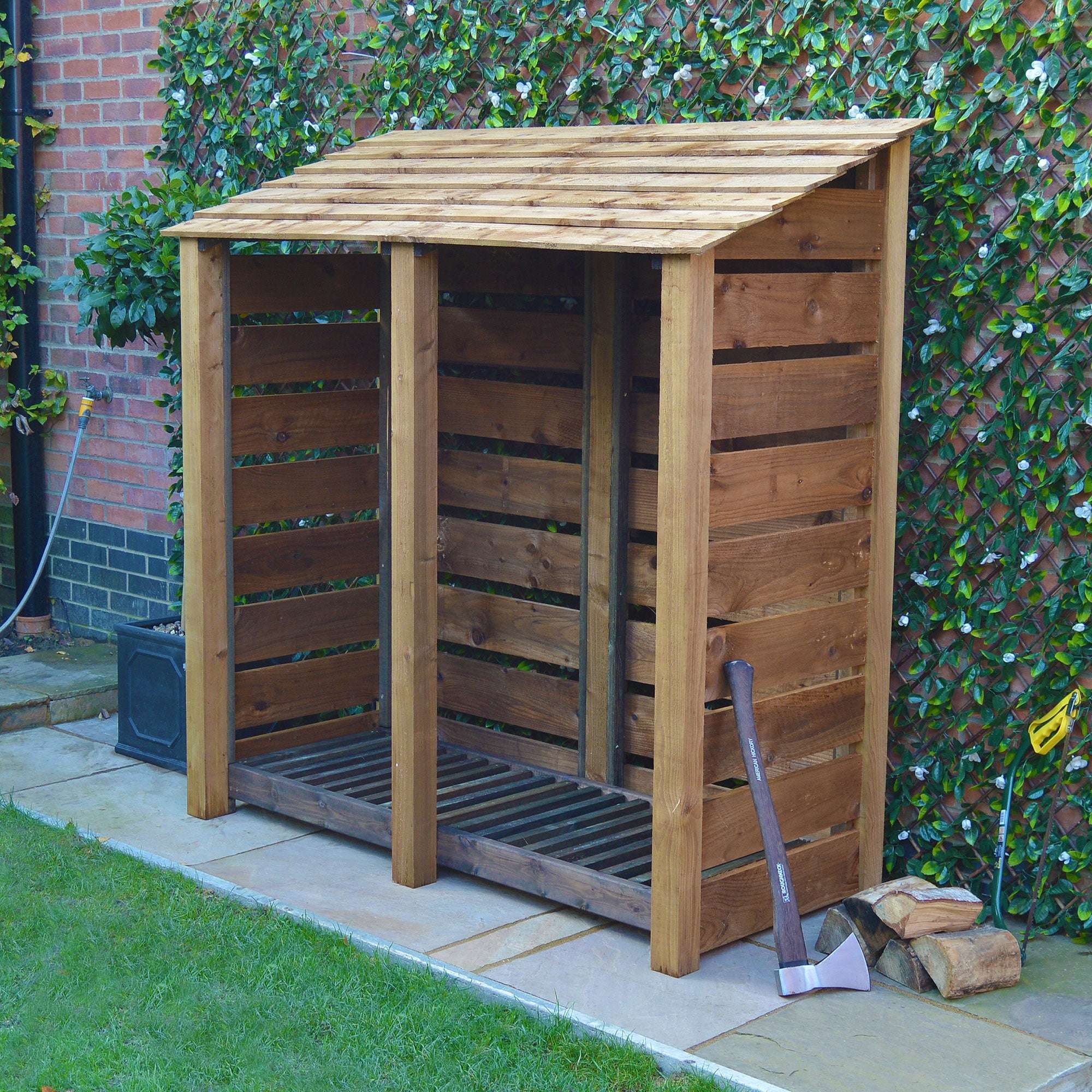 Rutland Country Hambleton Log Store - 6ft:Rutland County,Exceptional Garden