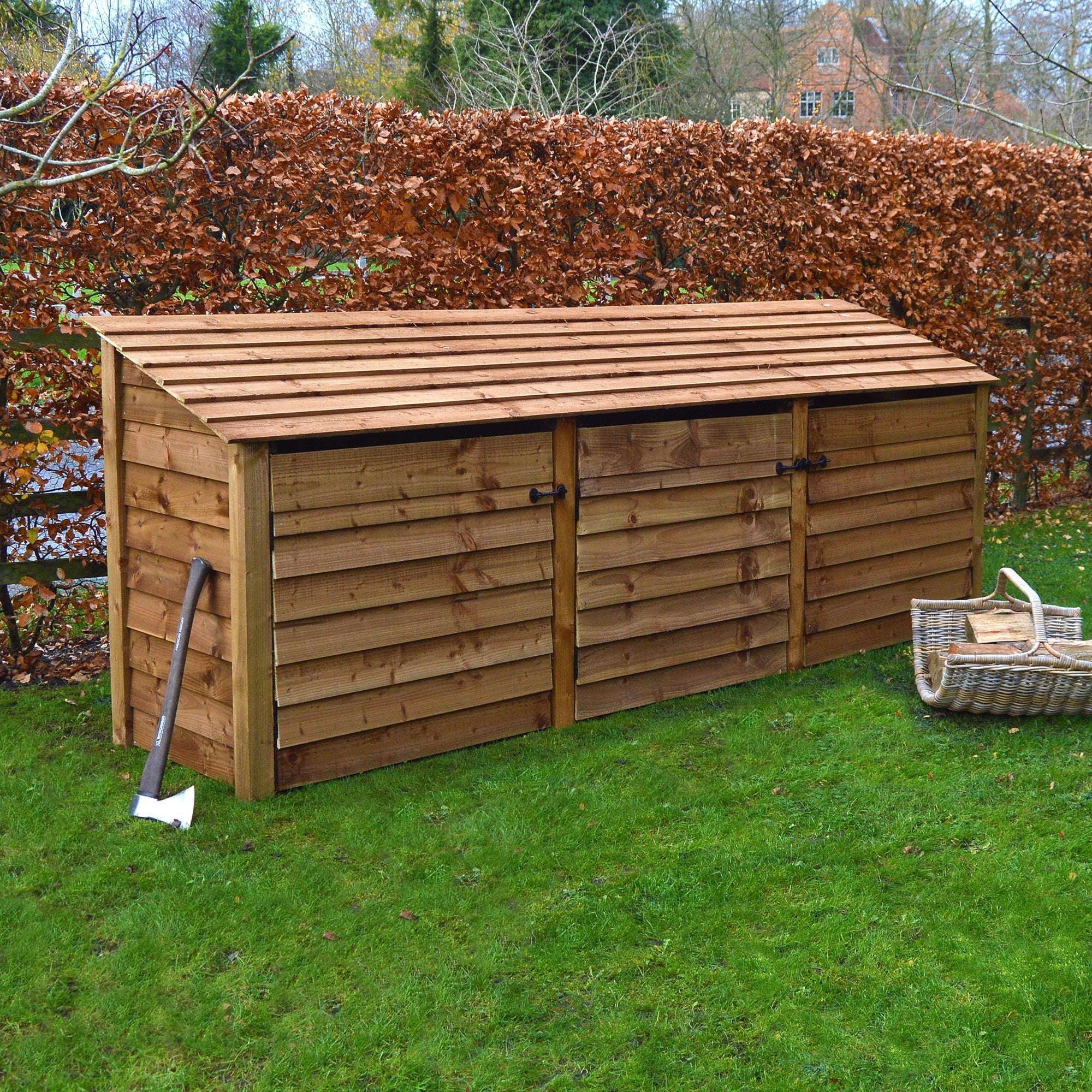 Exceptional Garden:Rutland County Empingham Log Store with Door - 4ft