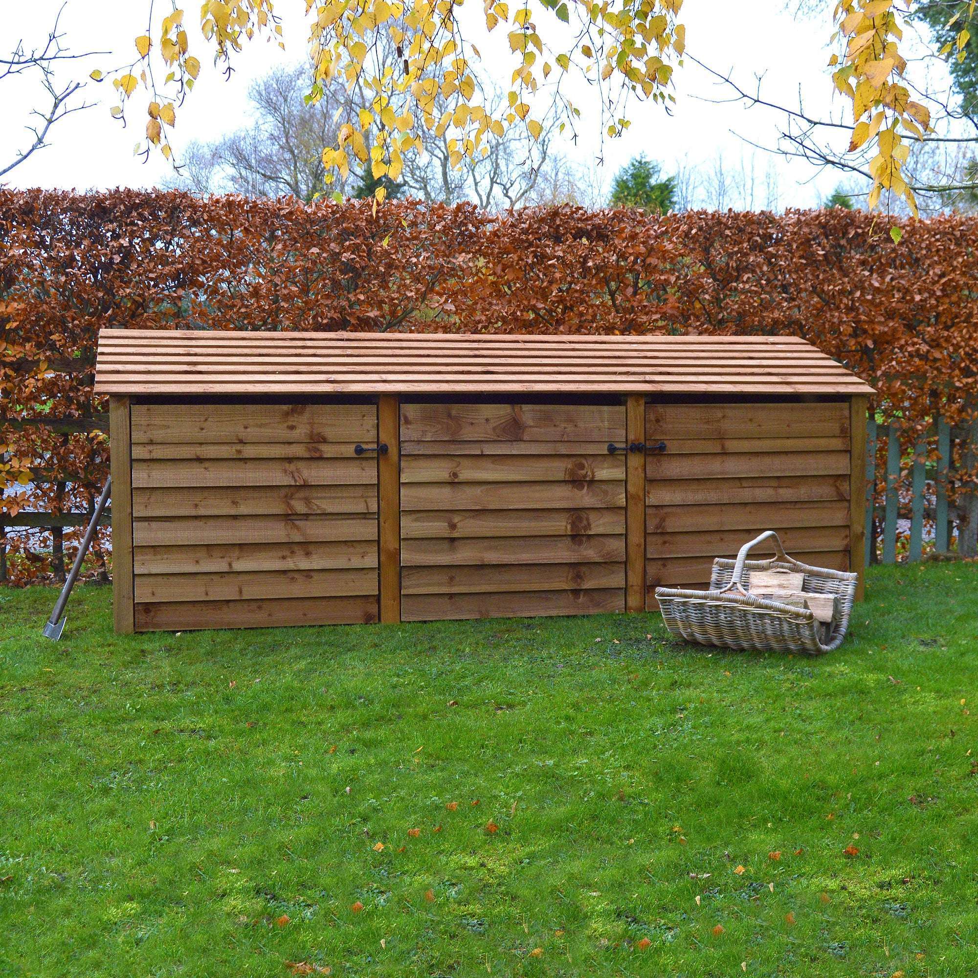 Exceptional Garden:Rutland County Empingham Log Store with Door - 4ft