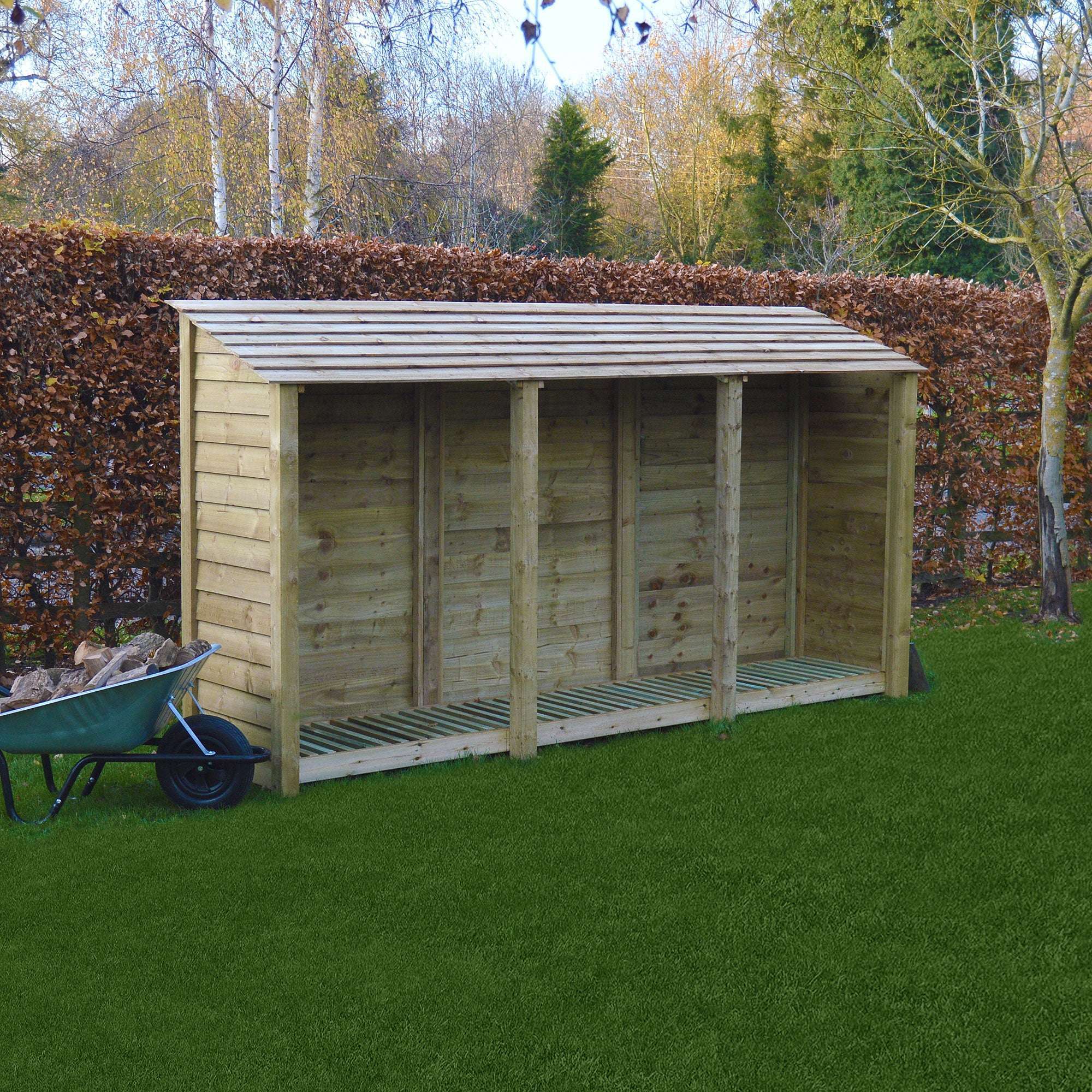 Rutland County Empingham Log Store - 6ft:Rutland County,Exceptional Garden